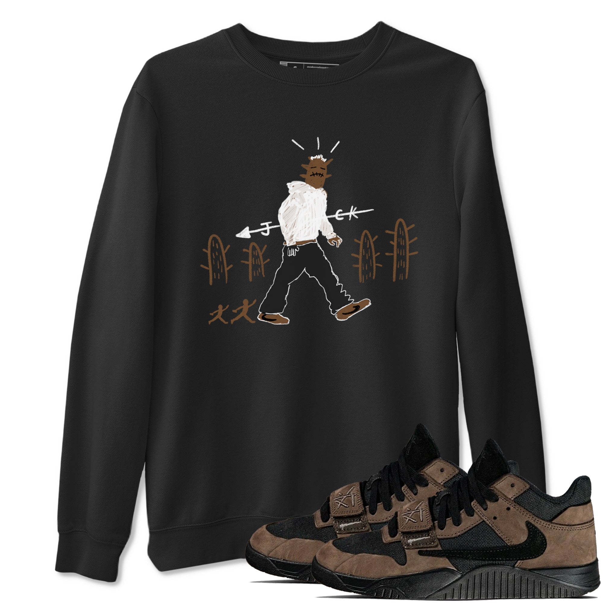 Jordan Jumpman Jack Travis Scott Dark Mocha shirts to match jordans Cactus Man sneaker match tees Jordan Jumpman Jack Travis Scott Dark Mocha match shoes to clothes Drip Gear Zone unisex cotton Black 1 shirts