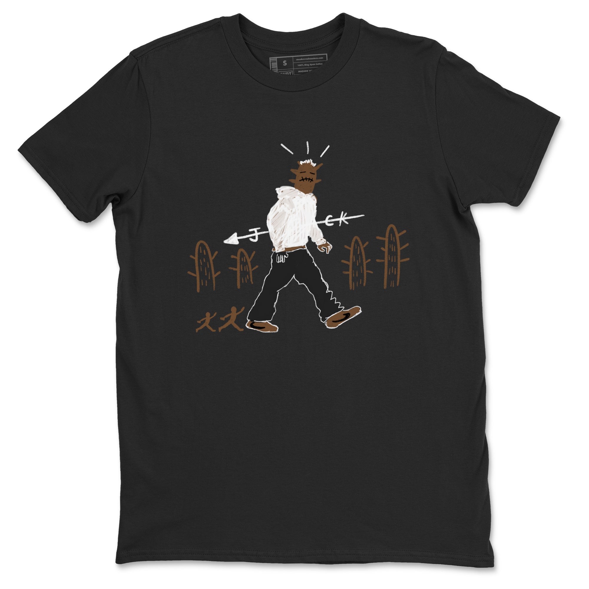Jordan Jumpman Jack Travis Scott Dark Mocha shirts to match jordans Cactus Man sneaker match tees Jordan Jumpman Jack Travis Scott Dark Mocha match shoes to clothes Drip Gear Zone unisex cotton Black 2 shirts