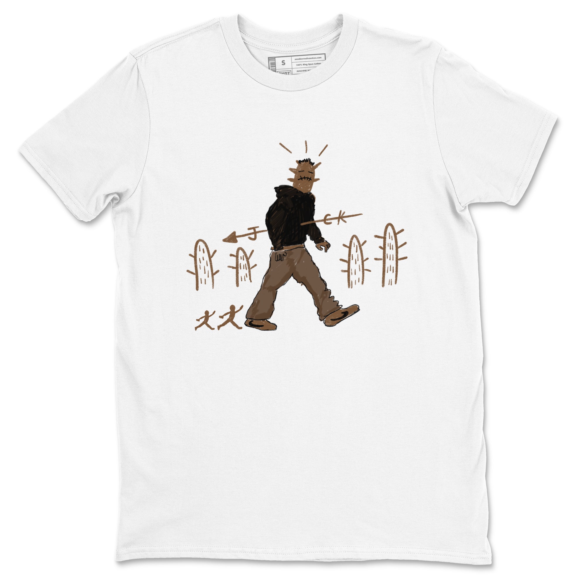 Jordan Jumpman Jack Travis Scott Dark Mocha shirts to match jordans Cactus Man sneaker match tees Jordan Jumpman Jack Travis Scott Dark Mocha match shoes to clothes Drip Gear Zone unisex cotton White 2 shirts