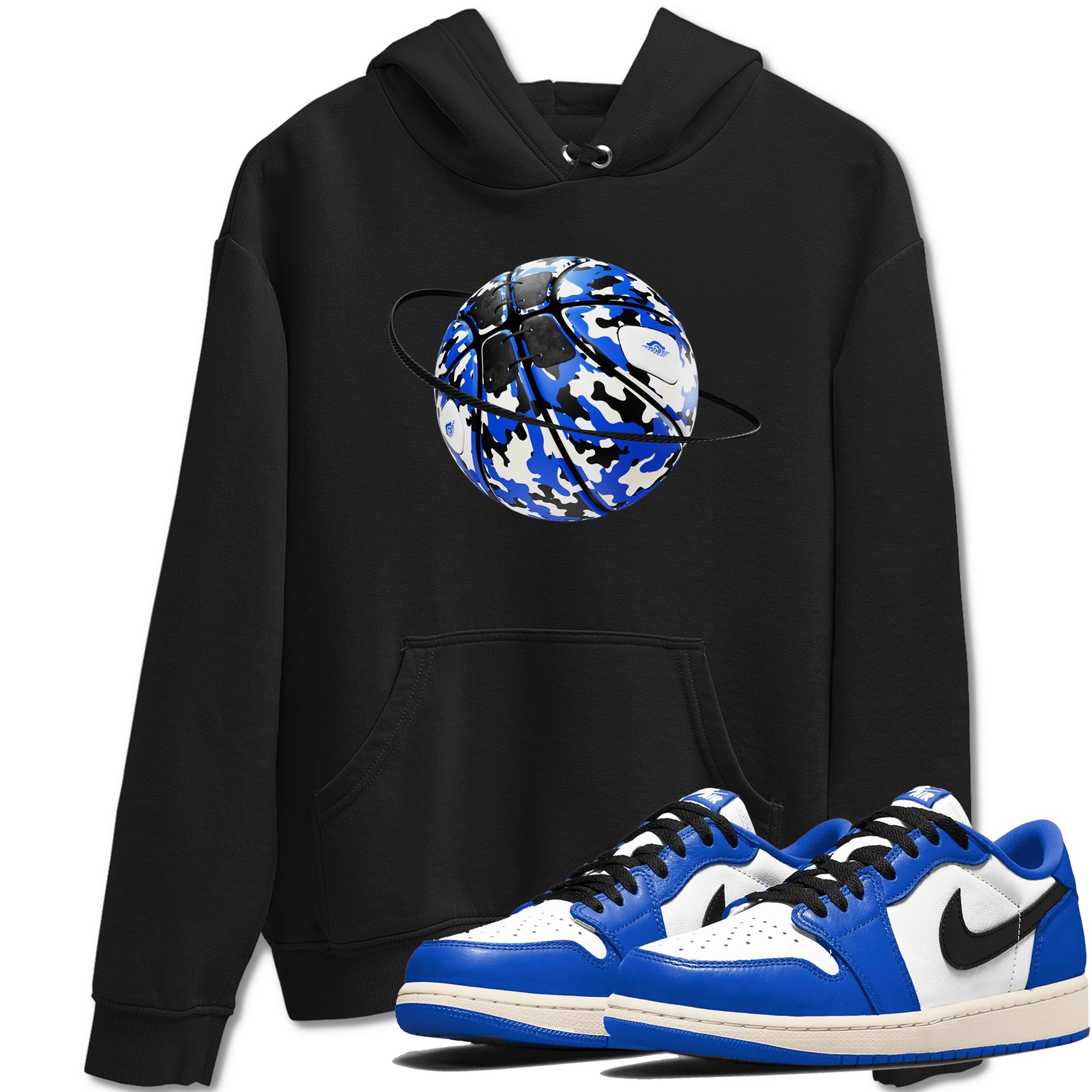 AJ1 Game Royal shirt to match jordans Camo Basketball Planet sneaker tees Air Jordan 1 Game Royal Drip Gear Zone unisex cotton Black 1 crew neck shirt