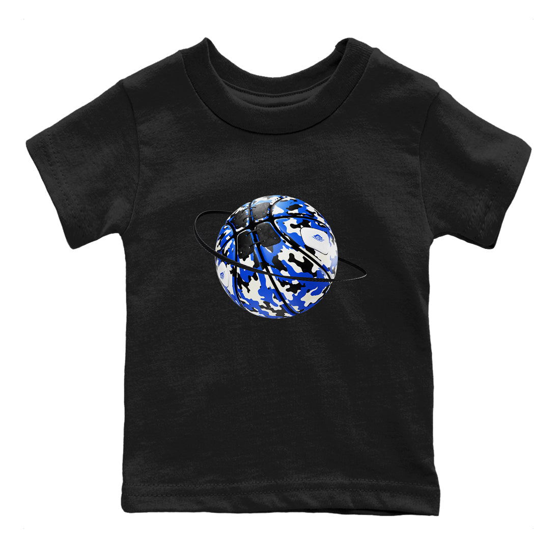 AJ1 Game Royal shirt to match jordans Camo Basketball Planet sneaker tees Air Jordan 1 Game Royal Drip Gear Zone baby toddler Black 2 cotton Shirt