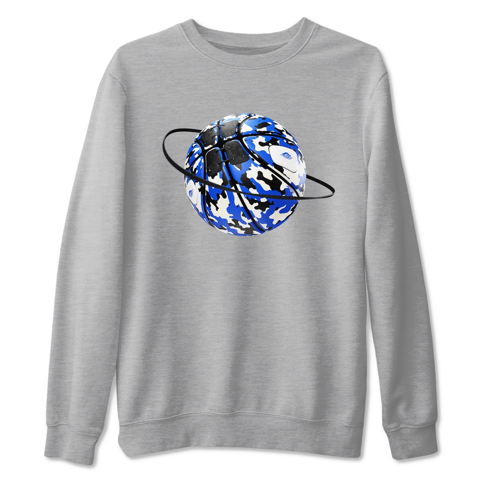 AJ1 Game Royal shirt to match jordans Camo Basketball Planet sneaker tees Air Jordan 1 Game Royal Drip Gear Zone unisex cotton Heather Grey 2 crew neck shirt