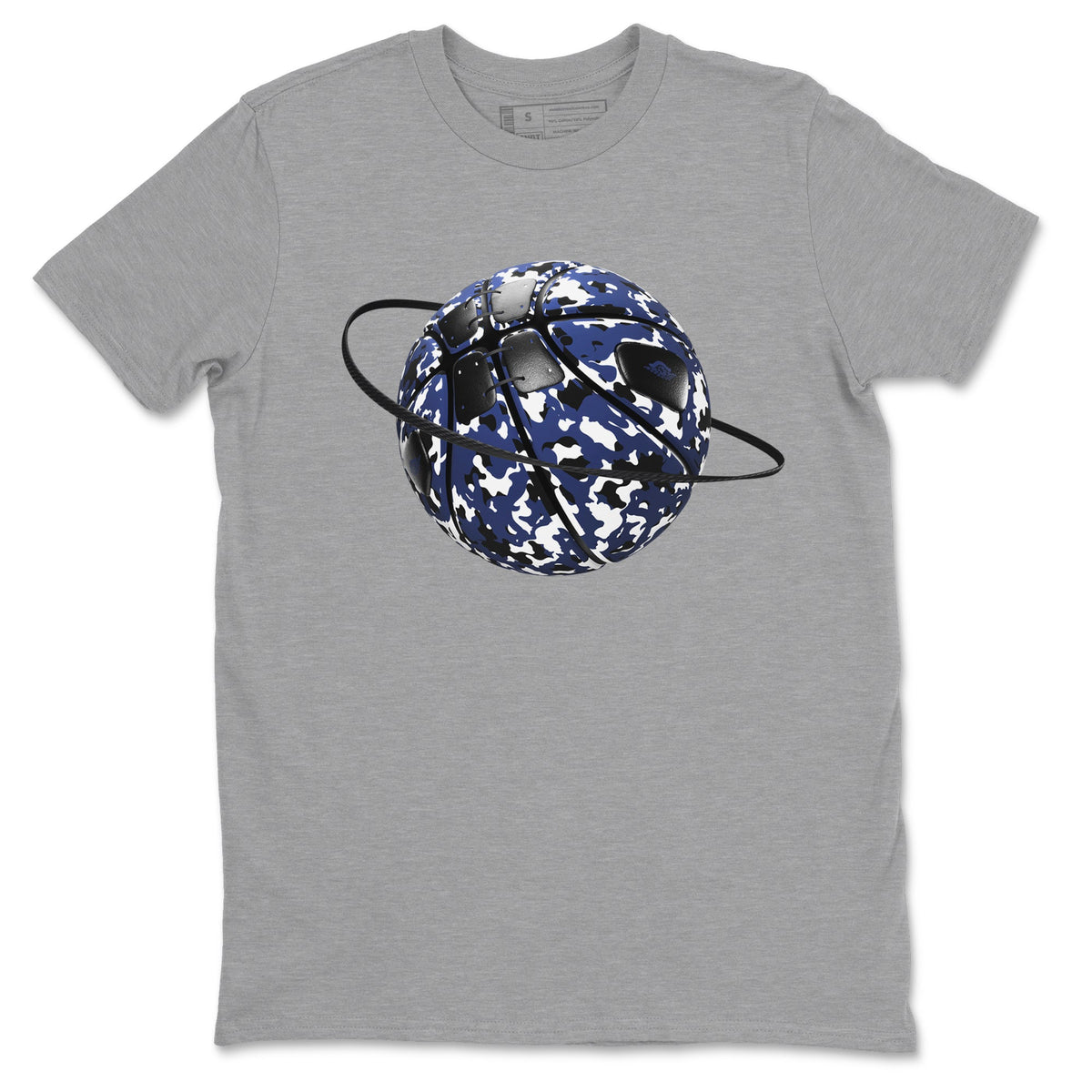 1s Midnight Navy shirts to match jordans Camo Basketball Planet sneaker match tees Air Jordan 1 Midnight Navy match shoes to clothes Drip Gear Zone unisex cotton Heather Grey 2 shirts