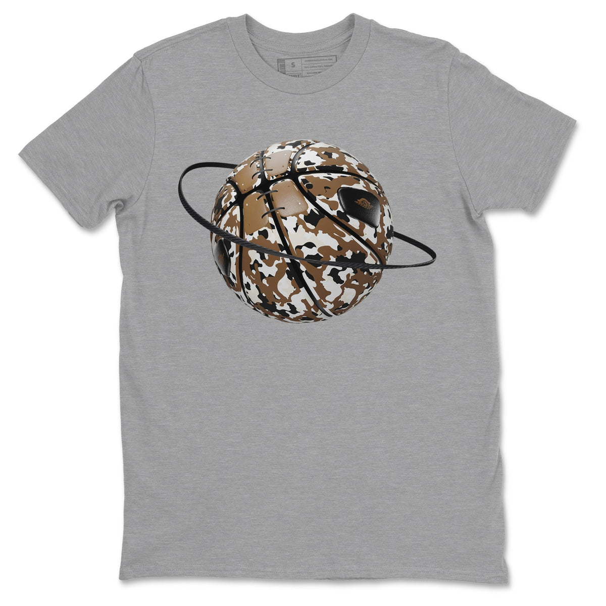 1s Low OG Mocha shirts to match jordans Camo Basketball Planet sneaker match tees Air Jordan 1 Mocha match shoes to clothes Drip Gear Zone unisex cotton Heather Grey 2 shirts