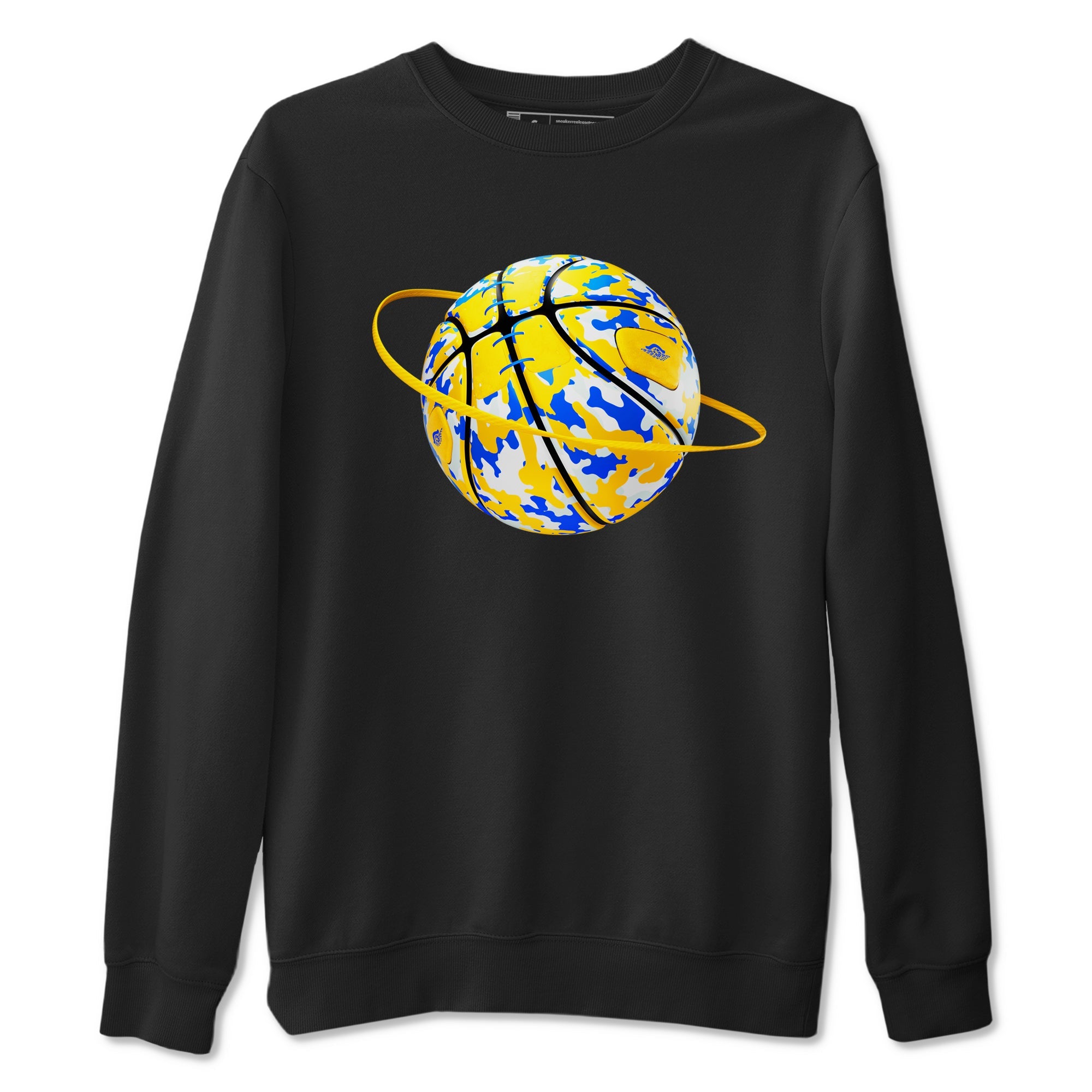 1s Travis Scott Canary shirt to match jordans Camo Basketball Planet sneaker tees Air Jordan 1 Travis Scott Canary Drip Gear Zone unisex cotton Black 2 crew neck shirt
