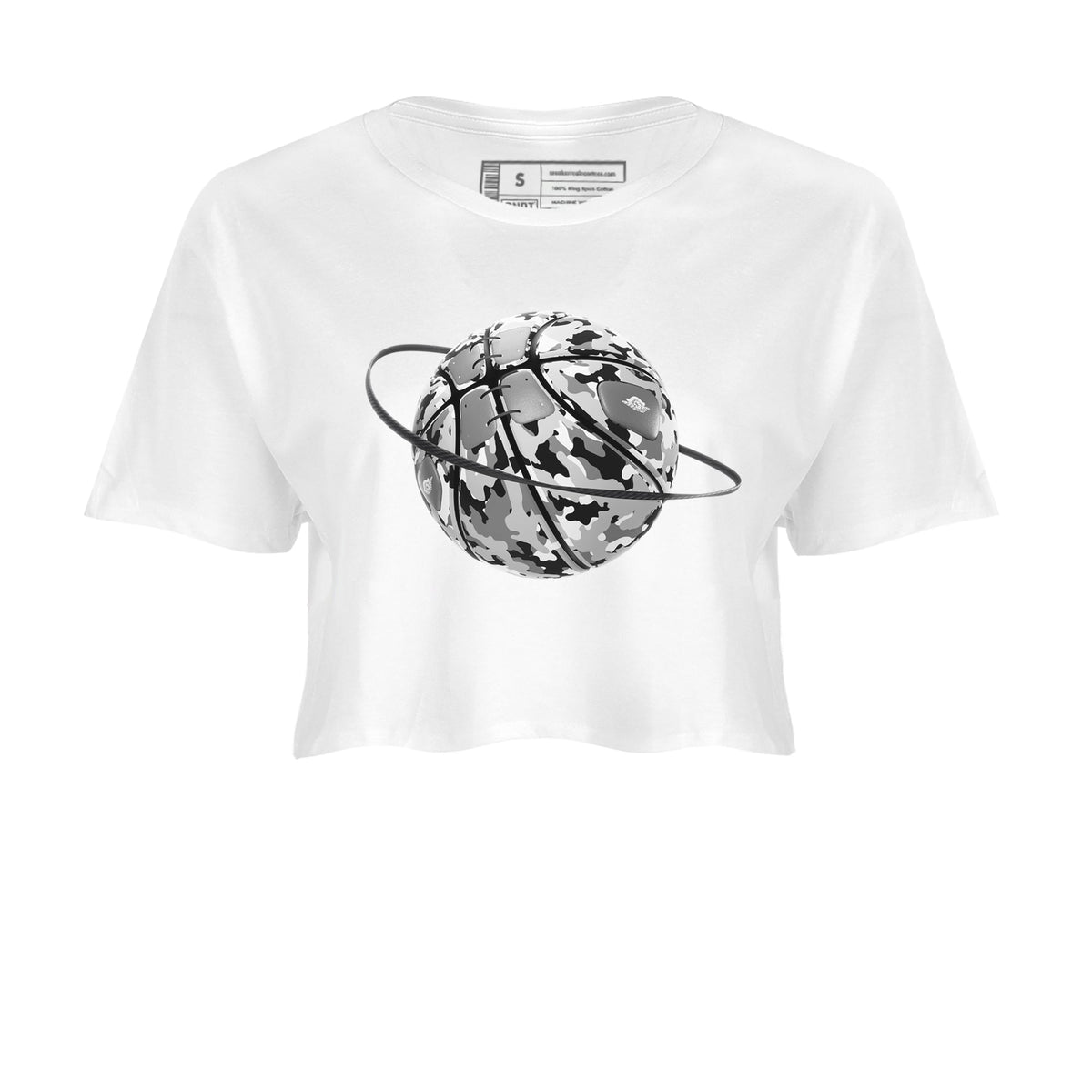 1s Wolf Grey shirts to match jordans Camo Basketball Planet sneaker match tees Air Jordan 1 Wolf Grey Drip Gear Zone streetwear brand White 2 crop tee