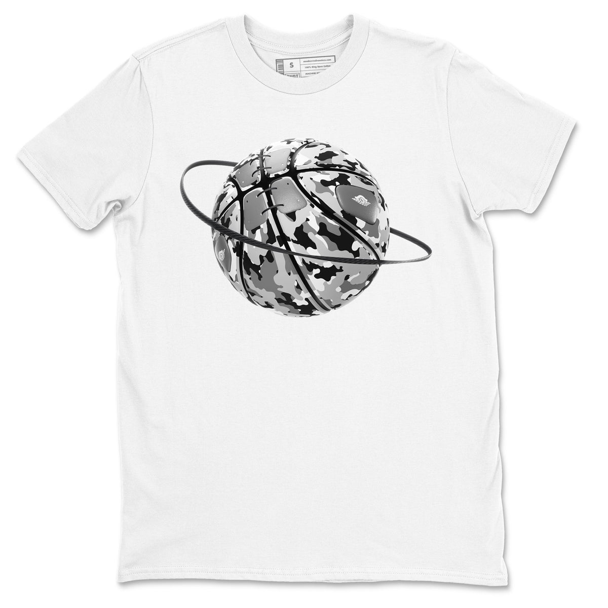 1s Wolf Grey shirts to match jordans Camo Basketball Planet sneaker match tees Air Jordan 1 Wolf Grey Drip Gear Zone streetwear brand White 2 unisex cotton tee