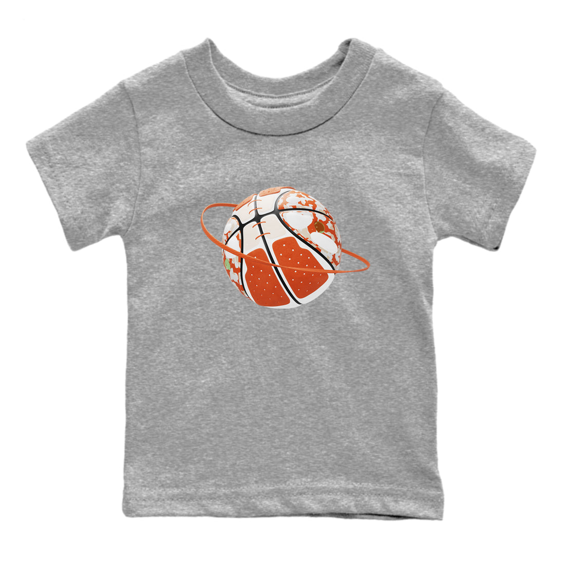 13s Dune Red shirts to match jordans Camo Basketball Planet sneaker match tees Air Jordan 13 Dune Red Drip Gear Zone streetwear brand Baby and Youth Heather Grey 2 cotton tee