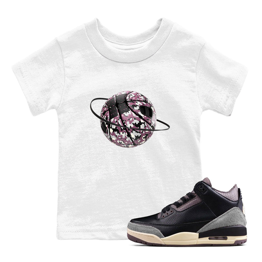 3s A Ma Maniere x Black shirts to match jordans Camo Basketball Planet sneaker match tees A Ma Maniere x Air Jordan 3 “While You Were Sleeping”Sneaker Release Tees Youth Baby White 1 crew neck shirts
