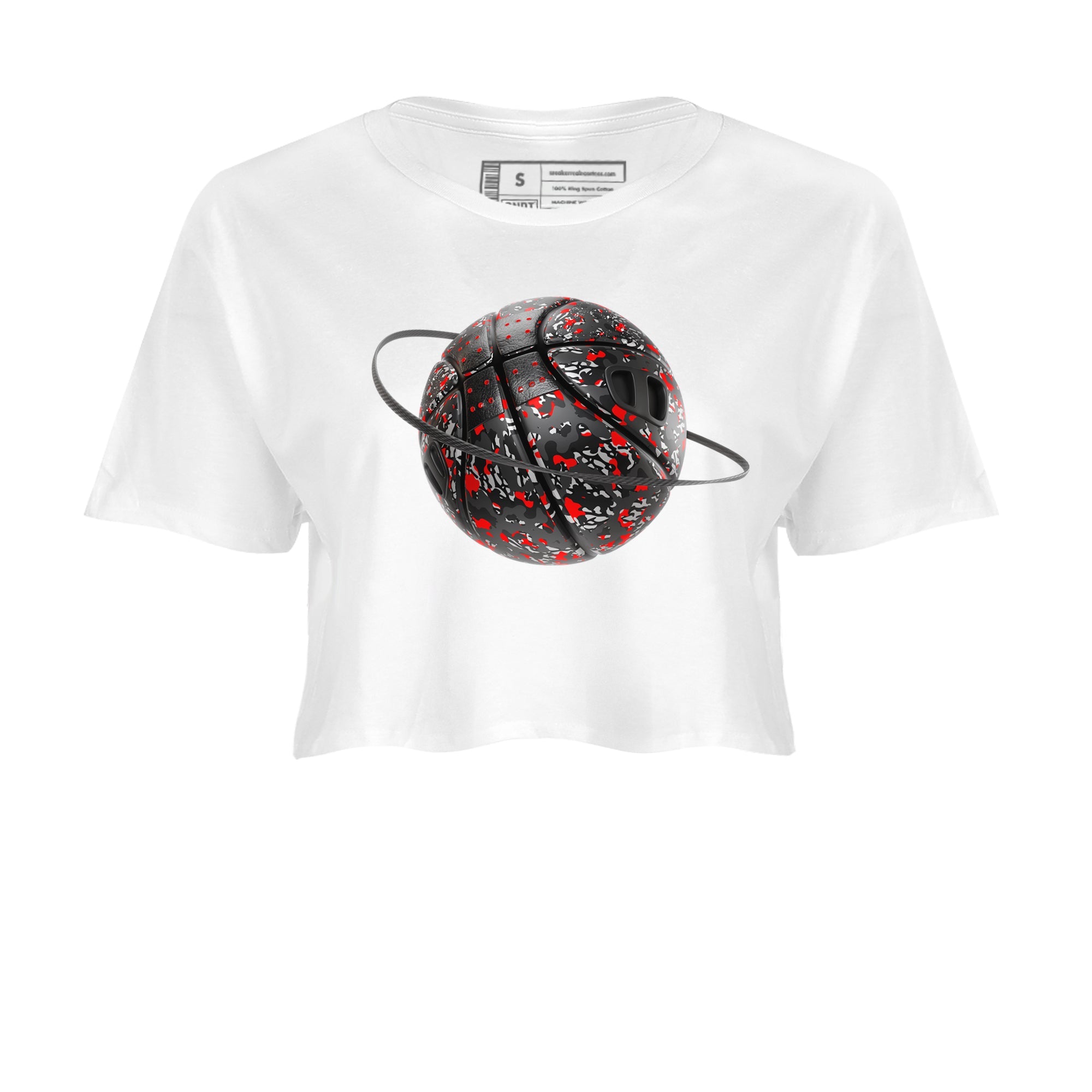 3s Black Cement shirts to match jordans Camo Basketball Planet sneaker match tees Air Jordan 3 Black Cement match shoes to clothes Drip Gear Zone unisex cotton White 2 crop tee