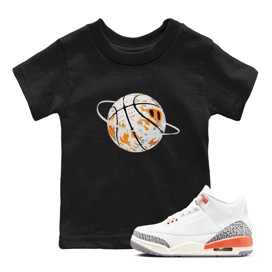 3s Georgia Peach shirt to match jordans Camo Basketball Planet sneaker tees Air Jordan 3 Georgia Peach Drip Gear Zone baby toddler Black 1 cotton Shirt