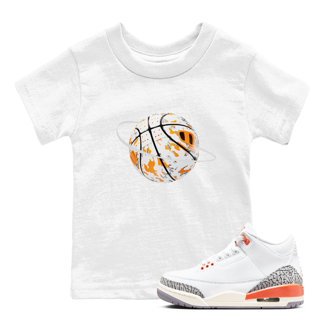 3s Georgia Peach shirt to match jordans Camo Basketball Planet sneaker tees Air Jordan 3 Georgia Peach Drip Gear Zone baby toddler White 1 cotton Shirt