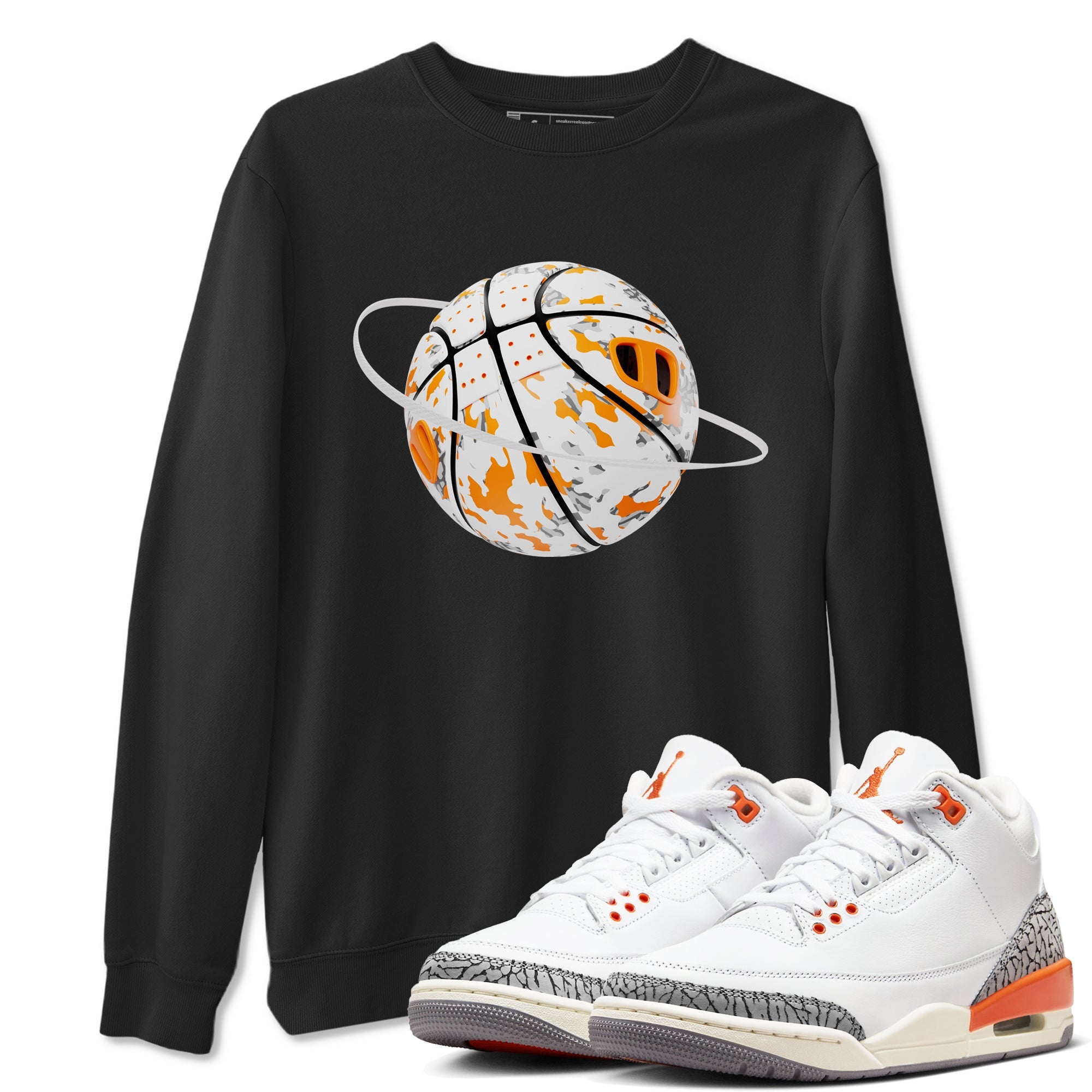 3s Georgia Peach shirt to match jordans Camo Basketball Planet sneaker tees Air Jordan 3 Georgia Peach Drip Gear Zone unisex cotton Black 1 crew neck shirt