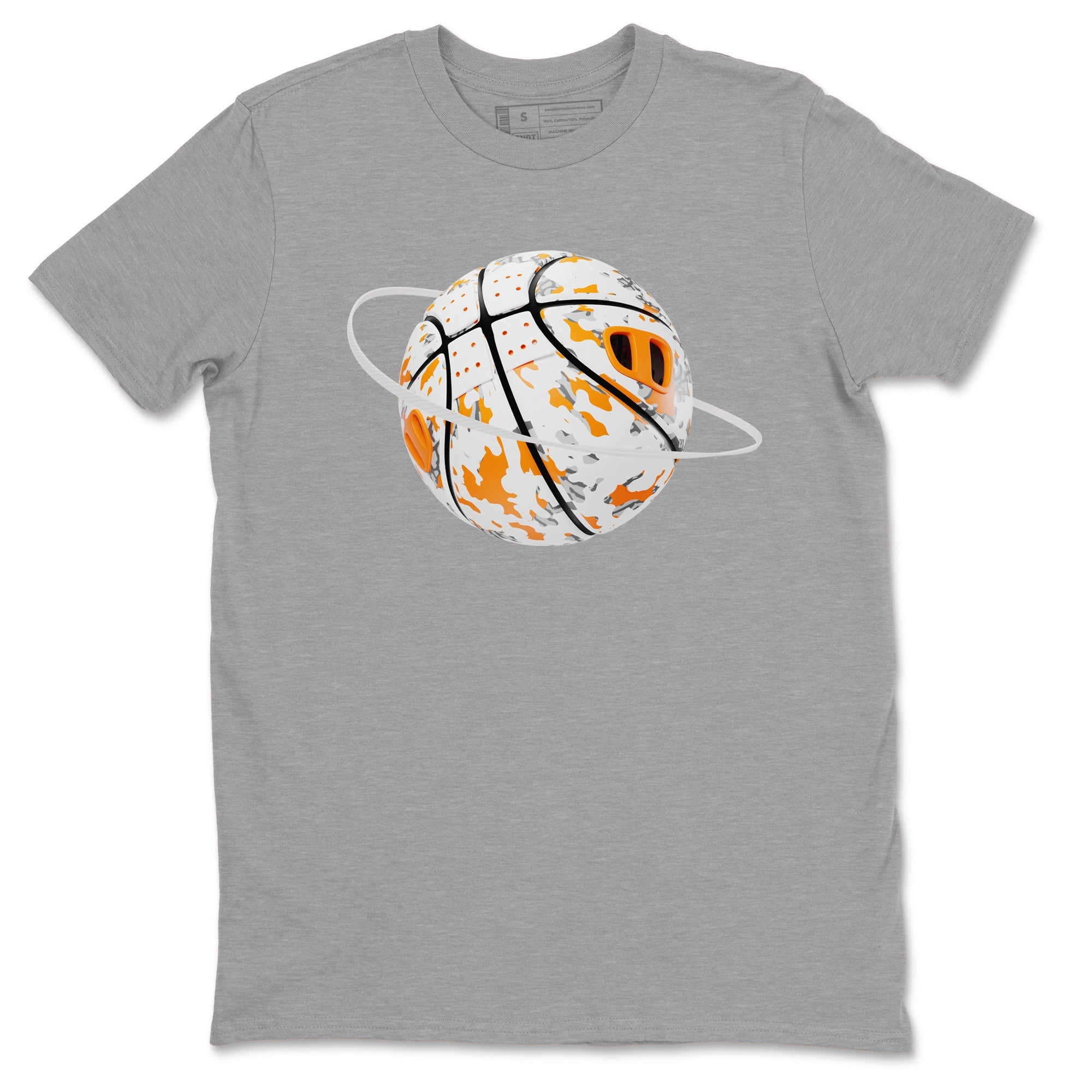 3s Georgia Peach shirt to match jordans Camo Basketball Planet sneaker tees Air Jordan 3 Georgia Peach Drip Gear Zone unisex cotton Heather Grey 2 crew neck shirt