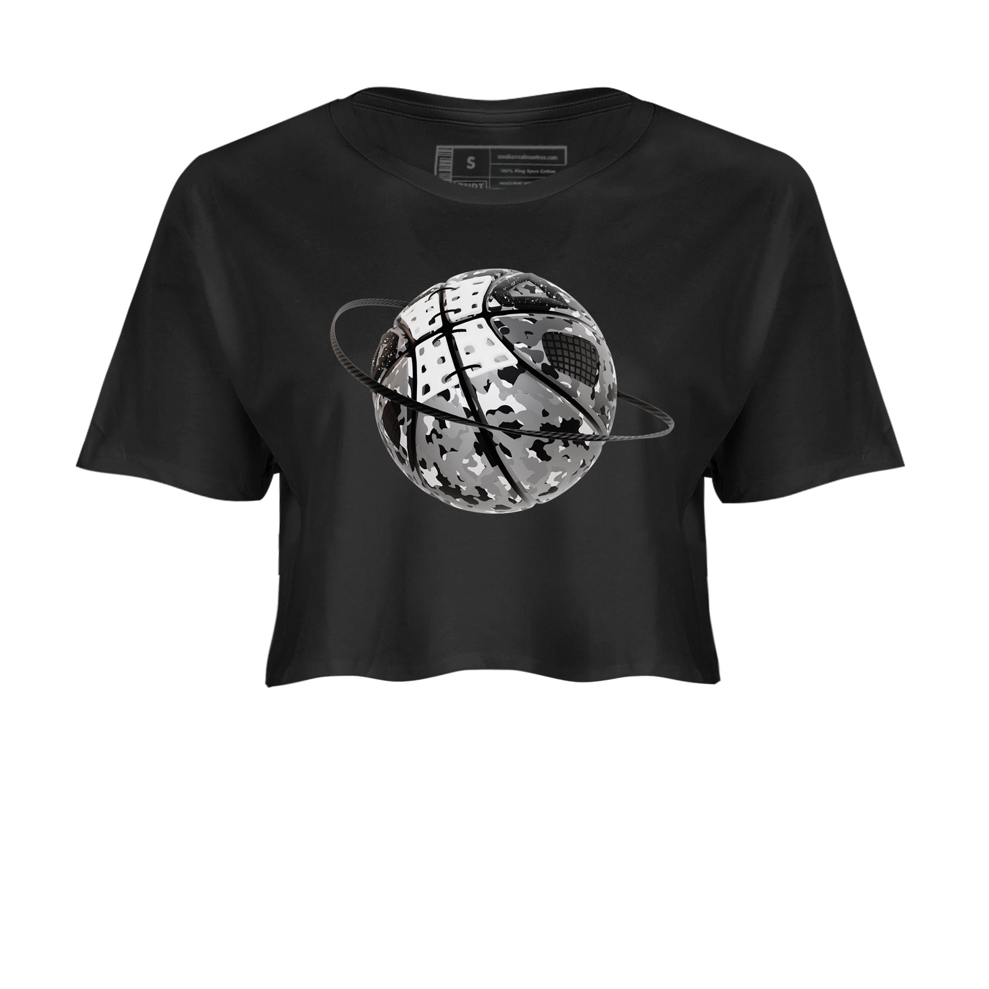 4s Fear shirts to match jordans Camo Basketball Planet sneaker match tees Air Jordan 4 Fear match shoes to clothes Drip Gear Zone unisex cotton Black 2 crop tee