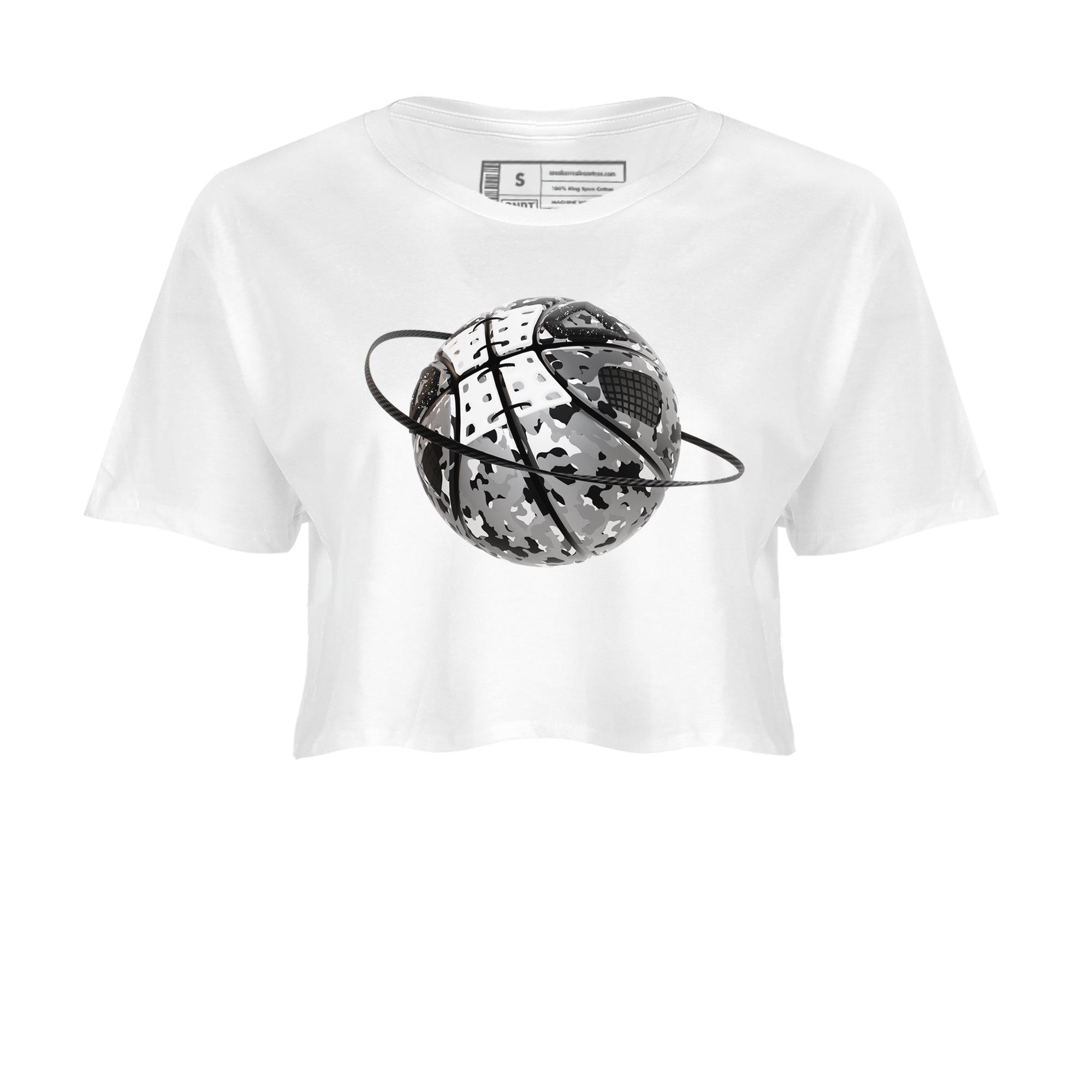 4s Fear shirts to match jordans Camo Basketball Planet sneaker match tees Air Jordan 4 Fear match shoes to clothes Drip Gear Zone unisex cotton White 2 crop tee