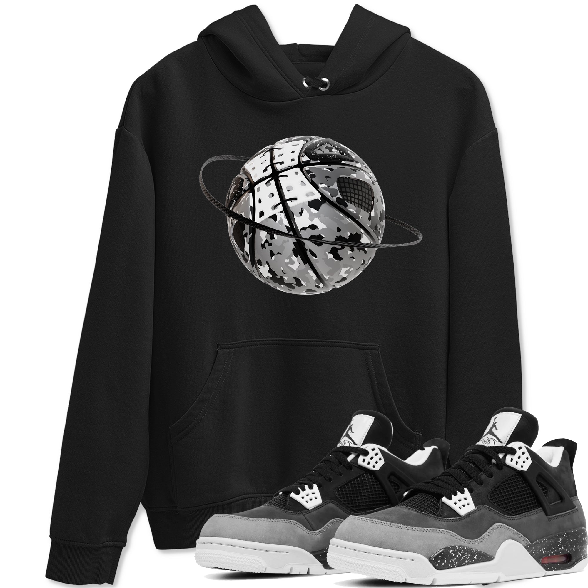 4s Fear shirts to match jordans Camo Basketball Planet sneaker match tees Air Jordan 4 Fear match shoes to clothes Drip Gear Zone unisex cotton Black 1 shirts
