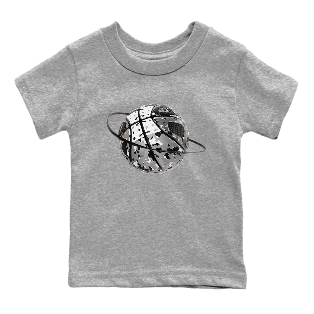 4s Fear shirts to match jordans Camo Basketball Planet sneaker match tees Air Jordan 4 Fear match shoes to clothes Drip Gear Zone Youth Baby Heather Grey 2 tee