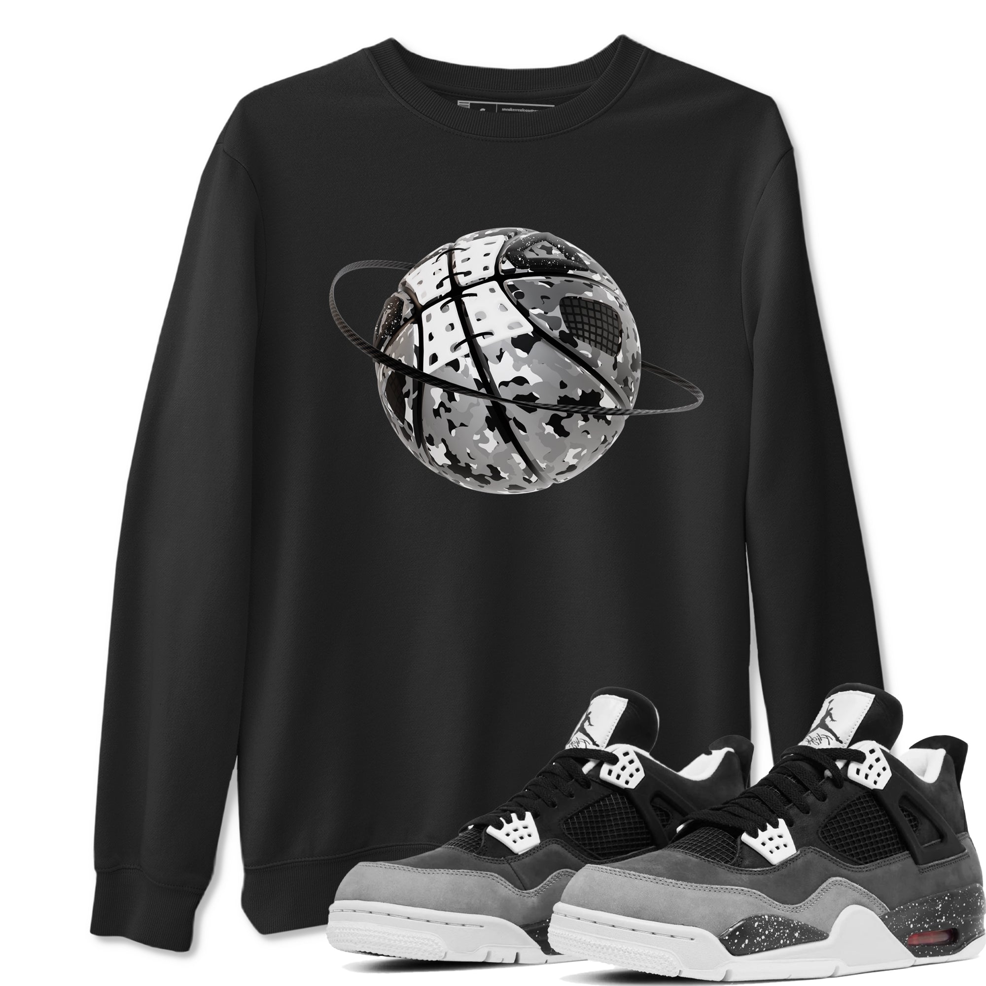4s Fear shirts to match jordans Camo Basketball Planet sneaker match tees Air Jordan 4 Fear match shoes to clothes Drip Gear Zone unisex cotton Black 1 shirts