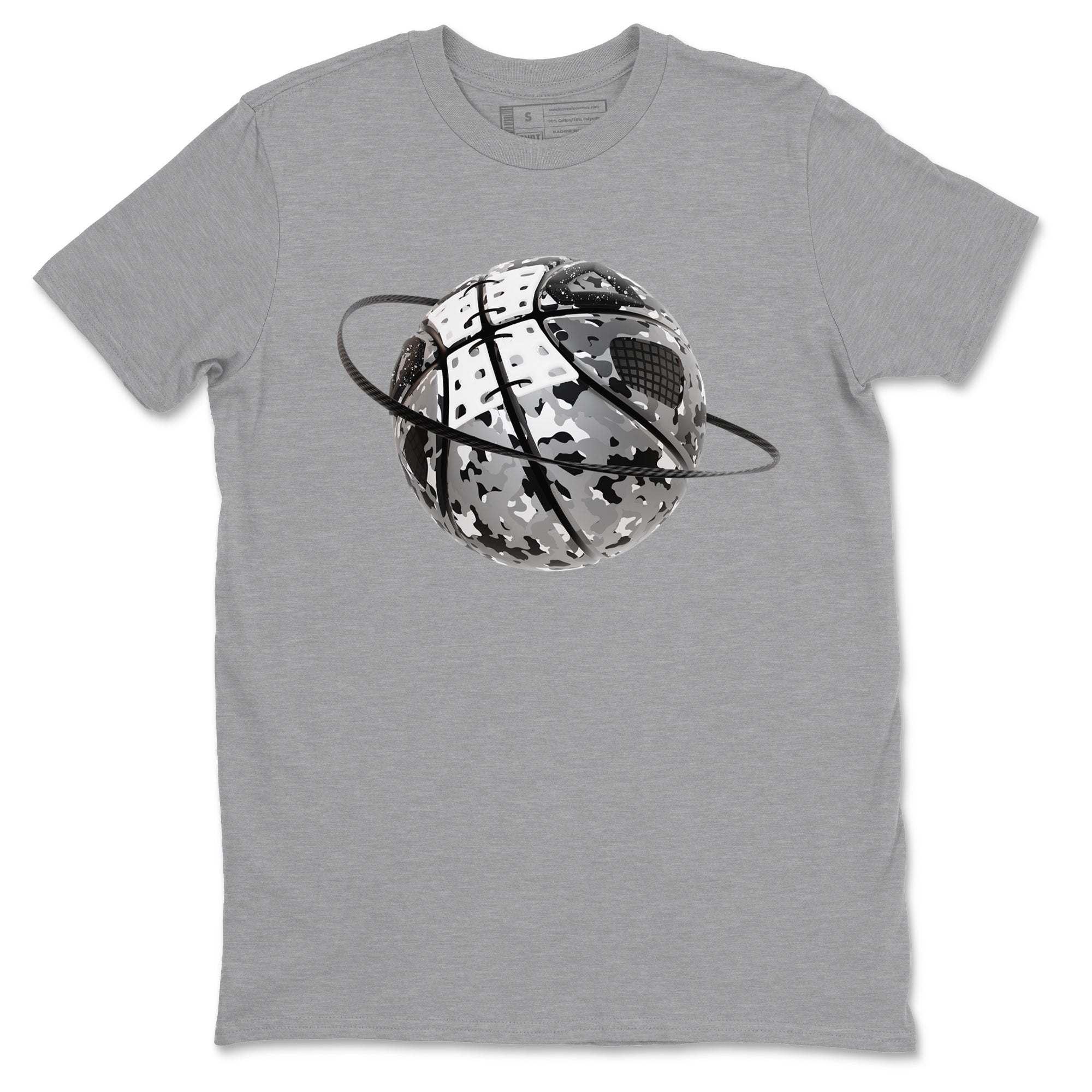 4s Fear shirts to match jordans Camo Basketball Planet sneaker match tees Air Jordan 4 Fear match shoes to clothes Drip Gear Zone unisex cotton Heather Grey 2 shirts