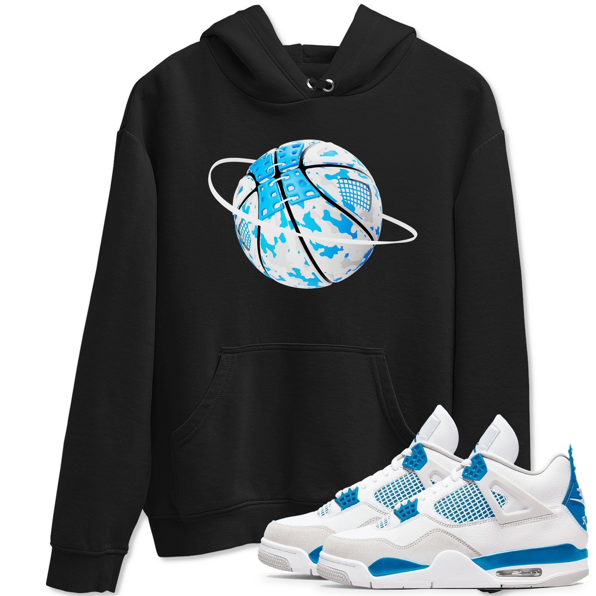 Air Jordan 4 Industrial Blue shirt to match jordans Camo Basketball Planet sneaker tees Air Jordan 4 Military Blue Drip Gear Zone unisex cotton Black 1 crew neck shirt