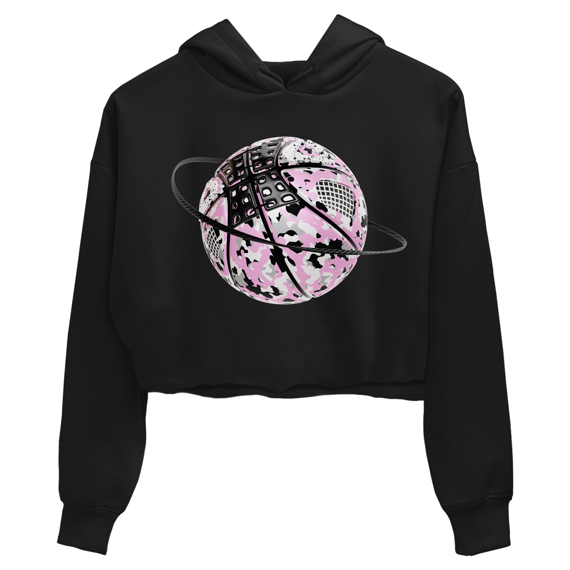 4s Retro Orchid shirts to match jordans Camo Basketball Planet sneaker match tees Air Jordan 4 WMNS Orchid match shoes to clothes Drip Gear Zone unisex cotton Black 2 crop tee
