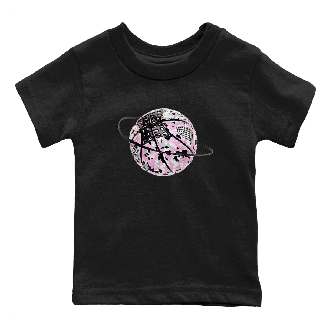 4s Retro Orchid shirts to match jordans Camo Basketball Planet sneaker match tees Air Jordan 4 WMNS Orchid match shoes to clothes Drip Gear Zone Youth Baby Black 2 tee