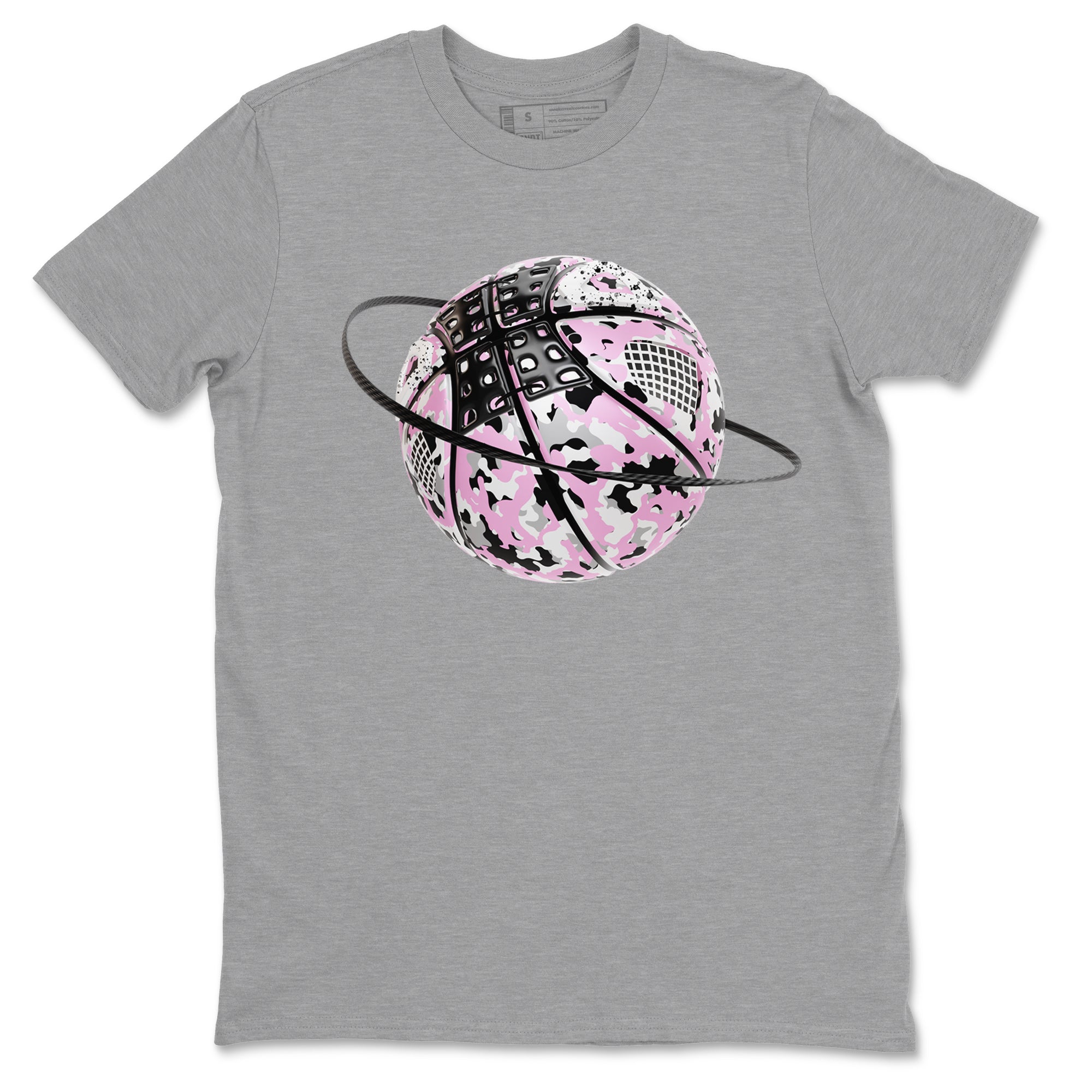 4s Retro Orchid shirts to match jordans Camo Basketball Planet sneaker match tees Air Jordan 4 WMNS Orchid match shoes to clothes Drip Gear Zone unisex cotton Heather Grey 2 shirts