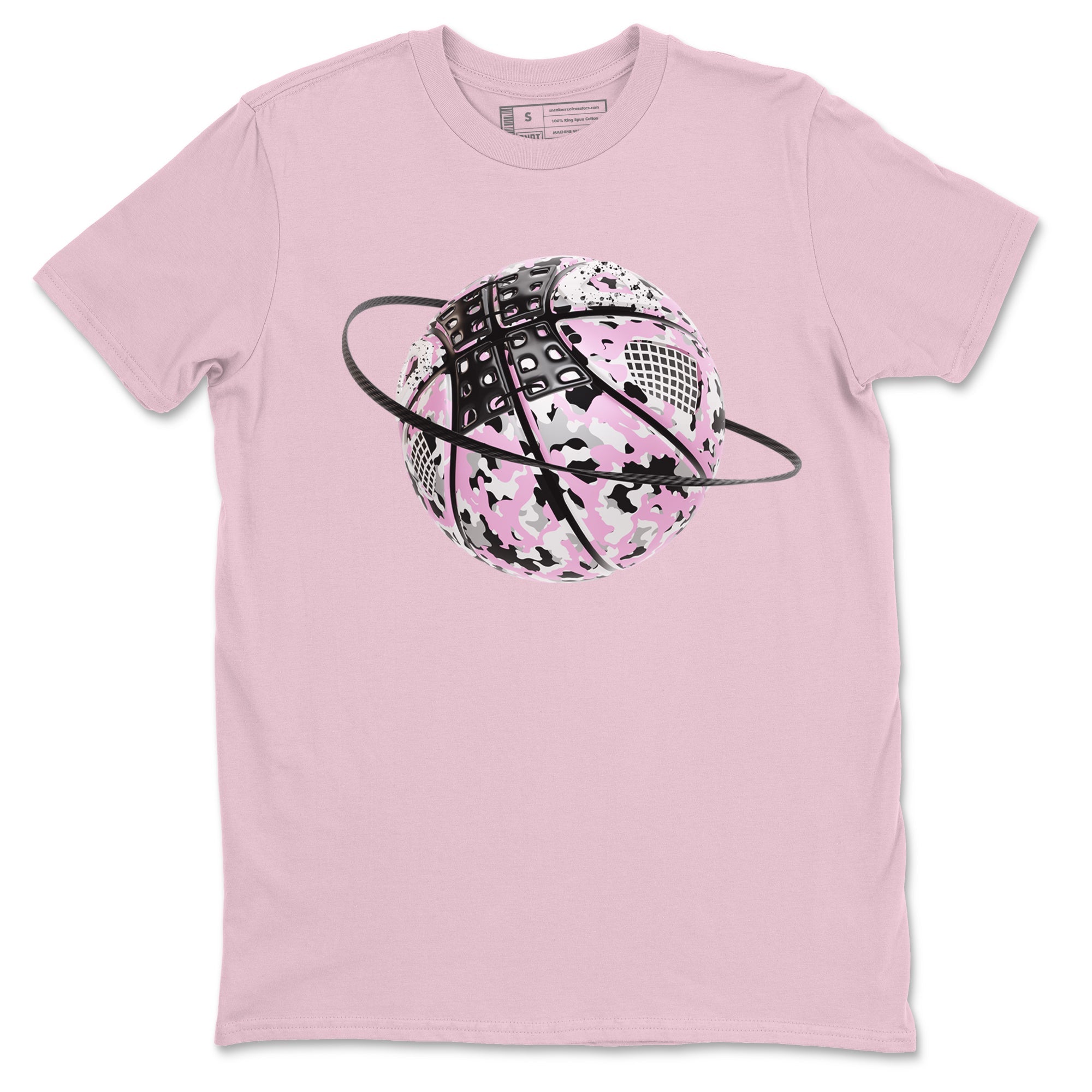 4s Retro Orchid shirts to match jordans Camo Basketball Planet sneaker match tees Air Jordan 4 WMNS Orchid match shoes to clothes Drip Gear Zone unisex cotton Pink 2 shirts