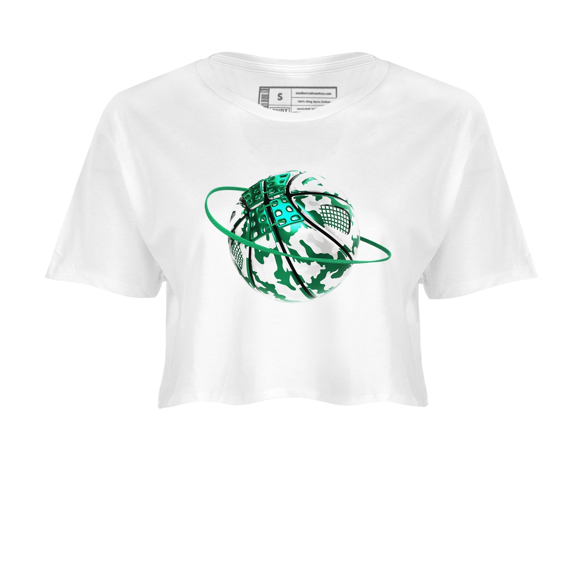 4s Oxidized Green shirts to match jordans Camo Basketball Planet sneaker match tees Air Jordan 4 Oxidized Green Drip Gear Zone streetwear brand White 2 crop tee