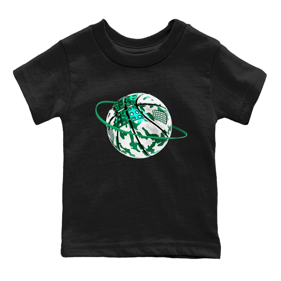 4s Oxidized Green shirts to match jordans Camo Basketball Planet sneaker match tees Air Jordan 4 Oxidized Green Drip Gear Zone streetwear brand Baby and Youth Black 2 cotton tee