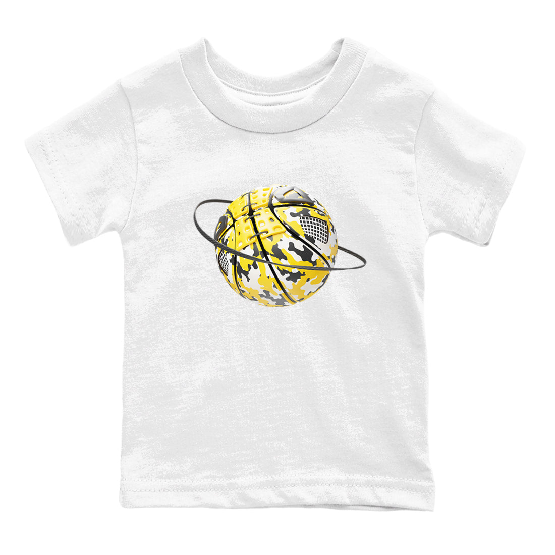 AJ4 Vivid Sulfur shirt to match jordans Camo Basketball Planet sneaker tees Air Jordan 4 Vivid Sulfur Drip Gear Zone baby toddler White 2 cotton Shirt