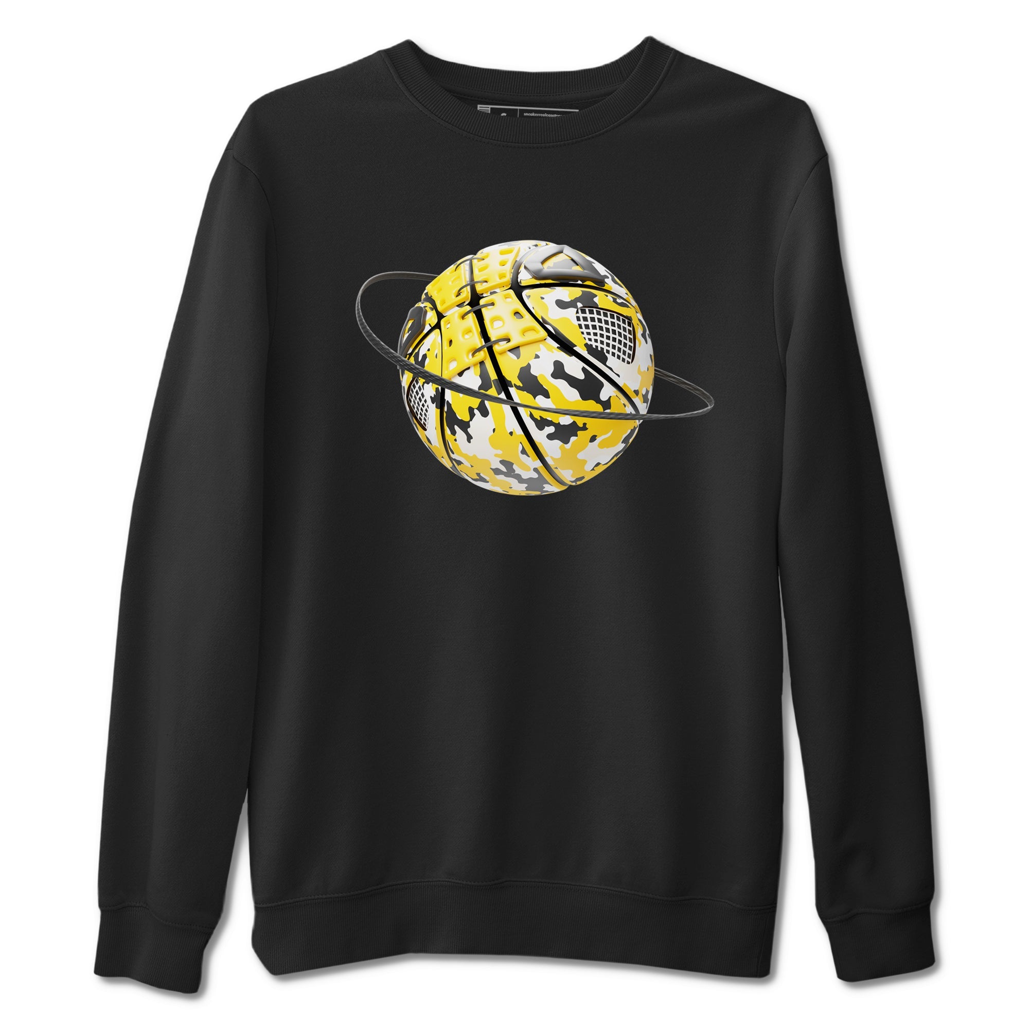 AJ4 Vivid Sulfur shirt to match jordans Camo Basketball Planet sneaker tees Air Jordan 4 Vivid Sulfur Drip Gear Zone unisex cotton Black 2 crew neck shirt