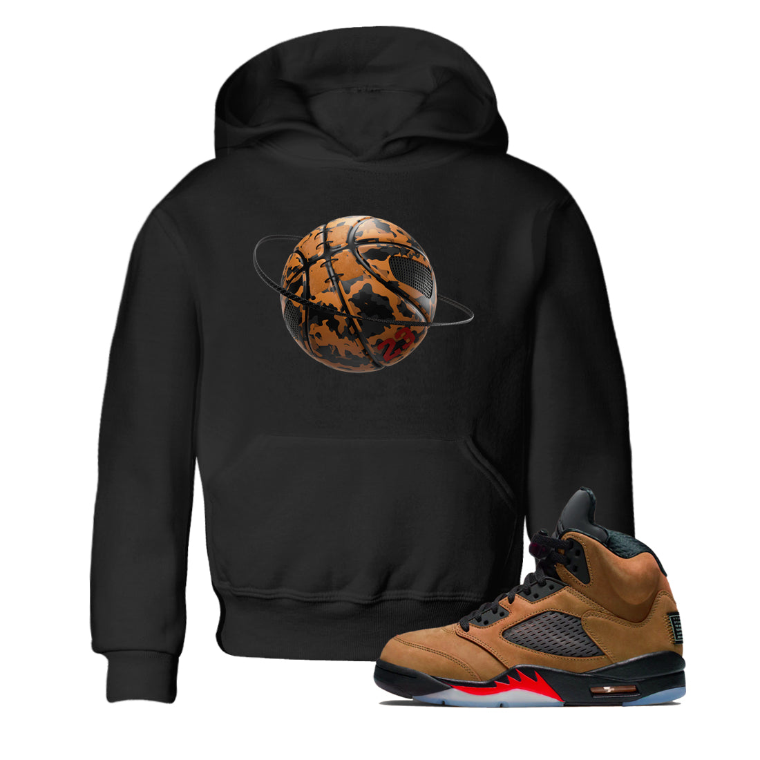 5s Archaeo Brown shirts to match jordans Camo Basketball Planet sneaker match tees Air Jordan 5 Archaeo Brown match shoes to clothes Drip Gear Zone Youth Baby Black 1 tee