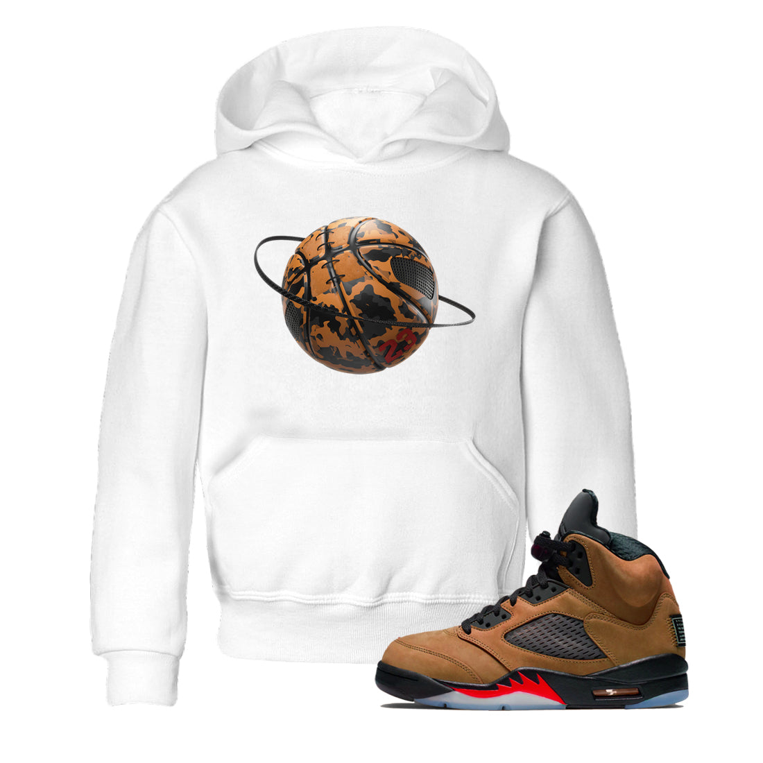 5s Archaeo Brown shirts to match jordans Camo Basketball Planet sneaker match tees Air Jordan 5 Archaeo Brown match shoes to clothes Drip Gear Zone Youth Baby White 1 tee