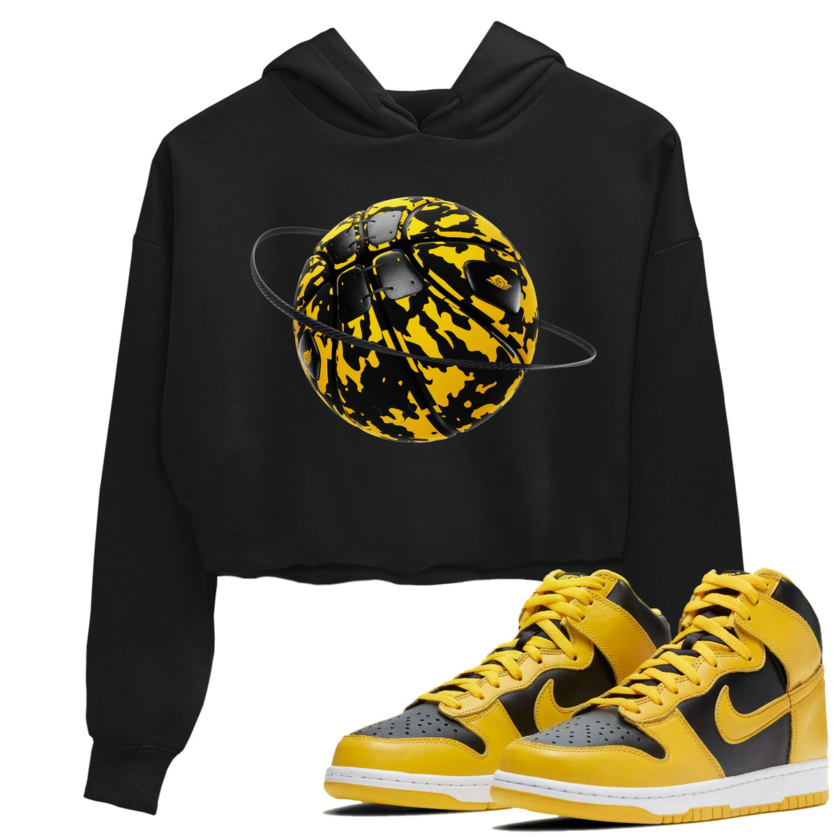Dunk High Wu Tang shirts to match jordans Camo Basketball Planet sneaker match tees Dunk High Wu Tang match shoes to clothes Drip Gear Zone unisex cotton Black 1 crop tee