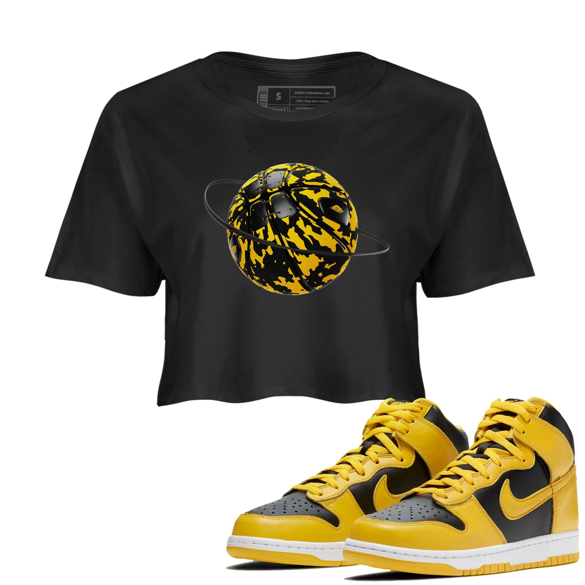 Dunk High Wu Tang shirts to match jordans Camo Basketball Planet sneaker match tees Dunk High Wu Tang match shoes to clothes Drip Gear Zone unisex cotton Black 1 crop tee