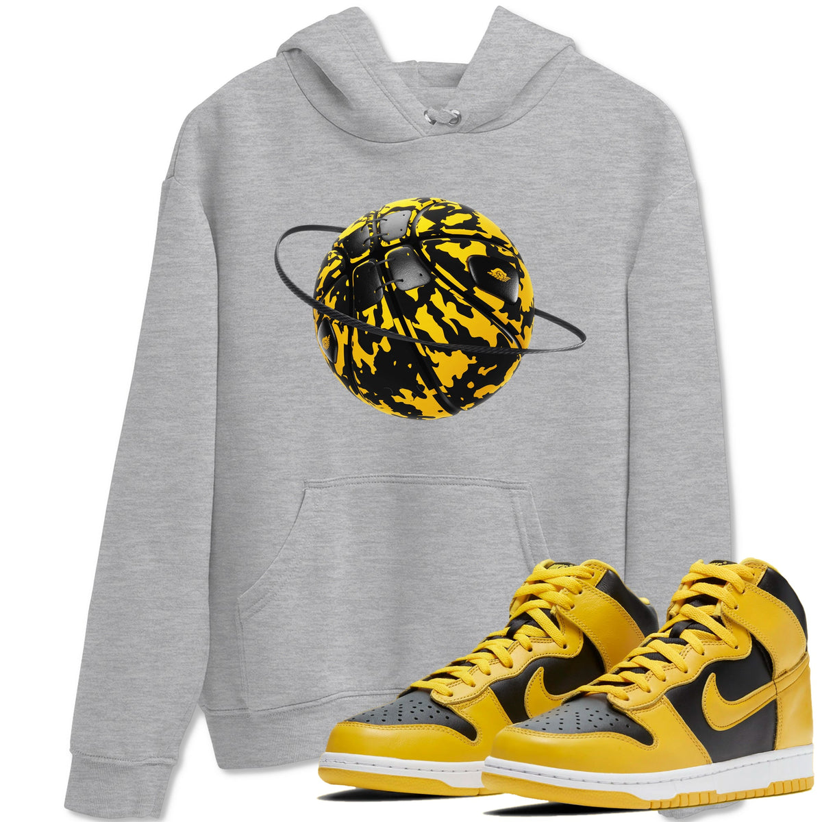 Dunk High Wu Tang shirts to match jordans Camo Basketball Planet sneaker match tees Dunk High Wu Tang match shoes to clothes Drip Gear Zone unisex cotton Heather Grey 1 shirts