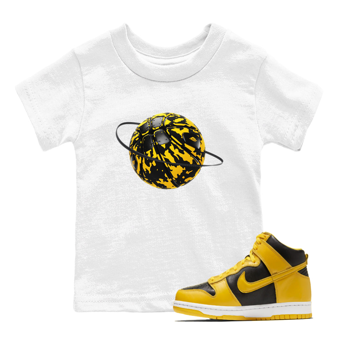 Dunk High Wu Tang shirts to match jordans Camo Basketball Planet sneaker match tees Dunk High Wu Tang match shoes to clothes Drip Gear Zone Youth Baby White 1 tee