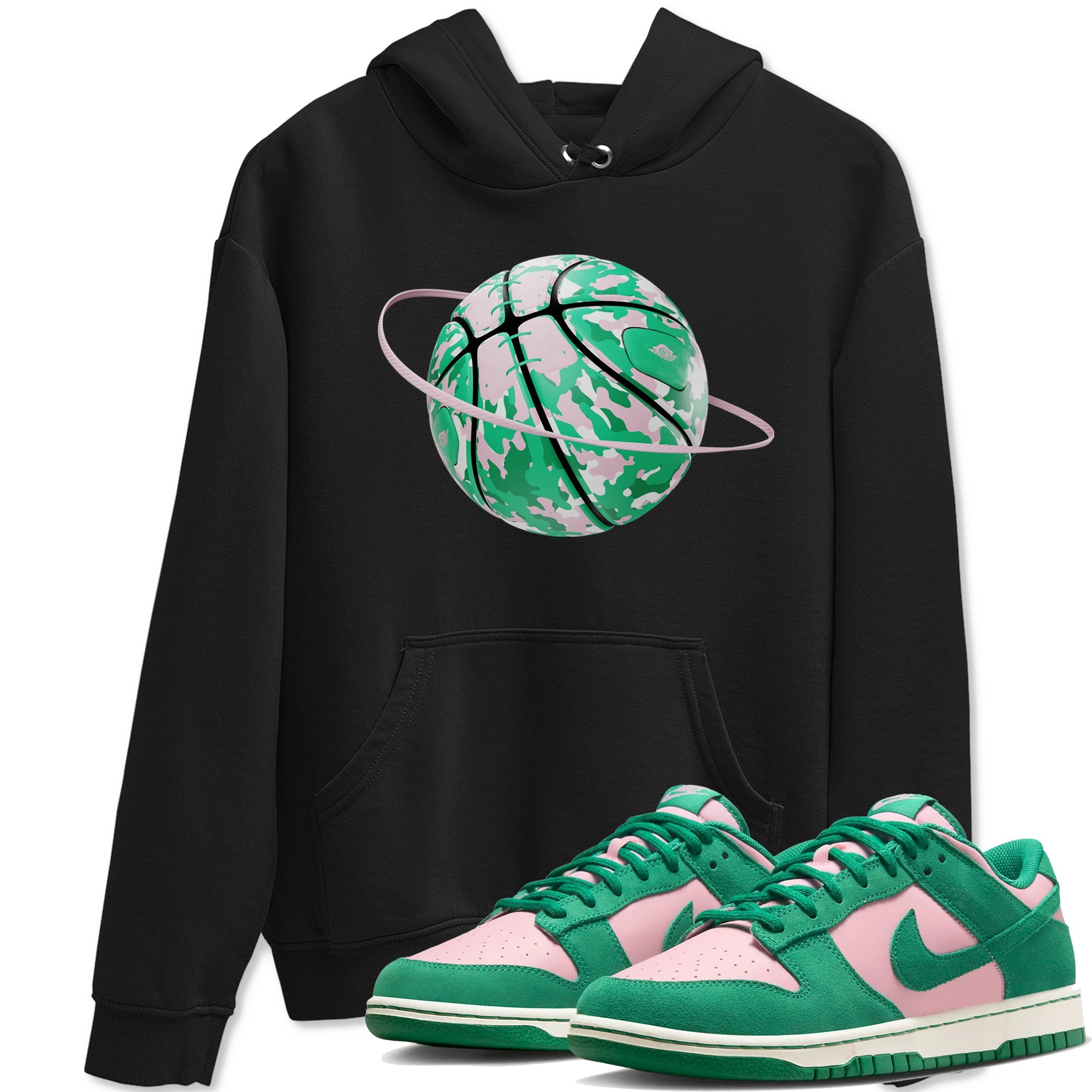 Dunk Low Medium Soft Pink Malachite shirt to match jordans Camo Basketball Planet sneaker tees Dunk Medium Soft Pink Malachite Drip Gear Zone unisex cotton Black 1 crew neck shirt