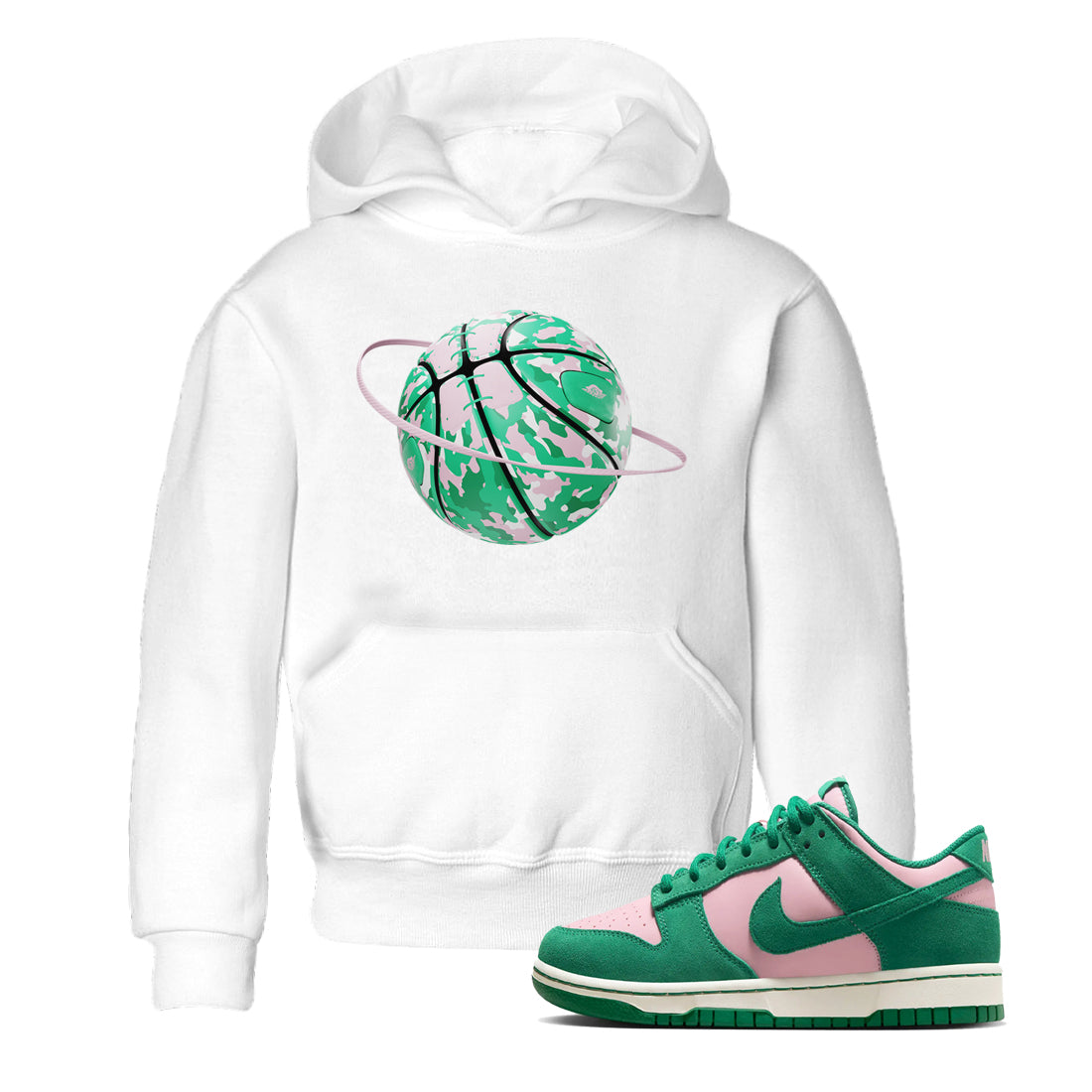 Dunk Low Medium Soft Pink Malachite shirt to match jordans Camo Basketball Planet sneaker tees Dunk Medium Soft Pink Malachite Drip Gear Zone baby toddler White 1 cotton Shirt
