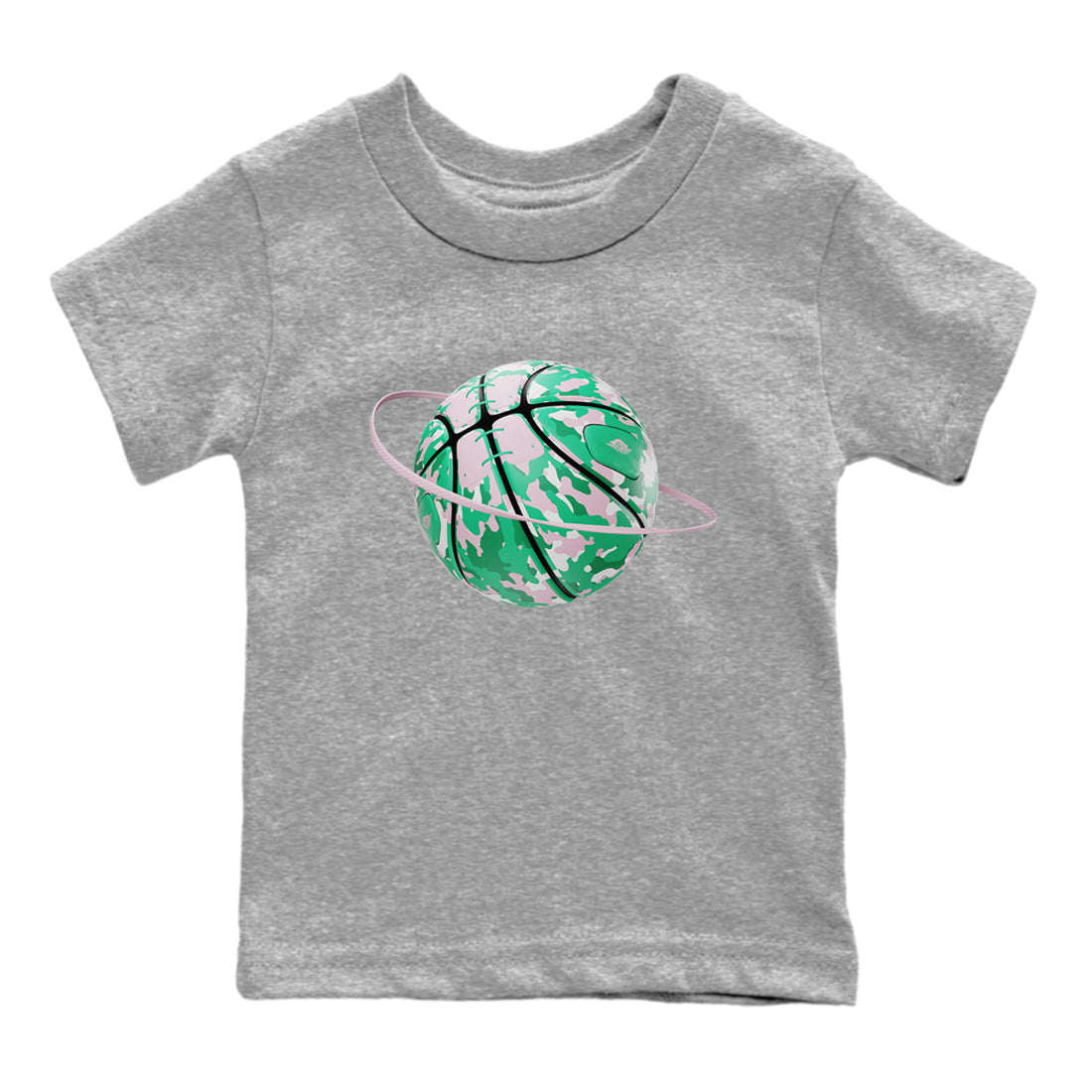 Dunk Low Medium Soft Pink Malachite shirt to match jordans Camo Basketball Planet sneaker tees Dunk Medium Soft Pink Malachite Drip Gear Zone baby toddler Heather Grey 2 cotton Shirt