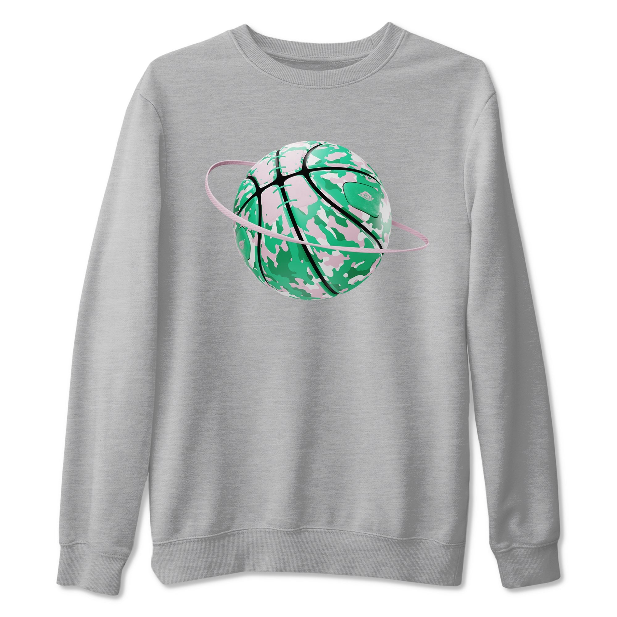 Dunk Low Medium Soft Pink Malachite shirt to match jordans Camo Basketball Planet sneaker tees Dunk Medium Soft Pink Malachite Drip Gear Zone unisex cotton Heather Grey 2 crew neck shirt