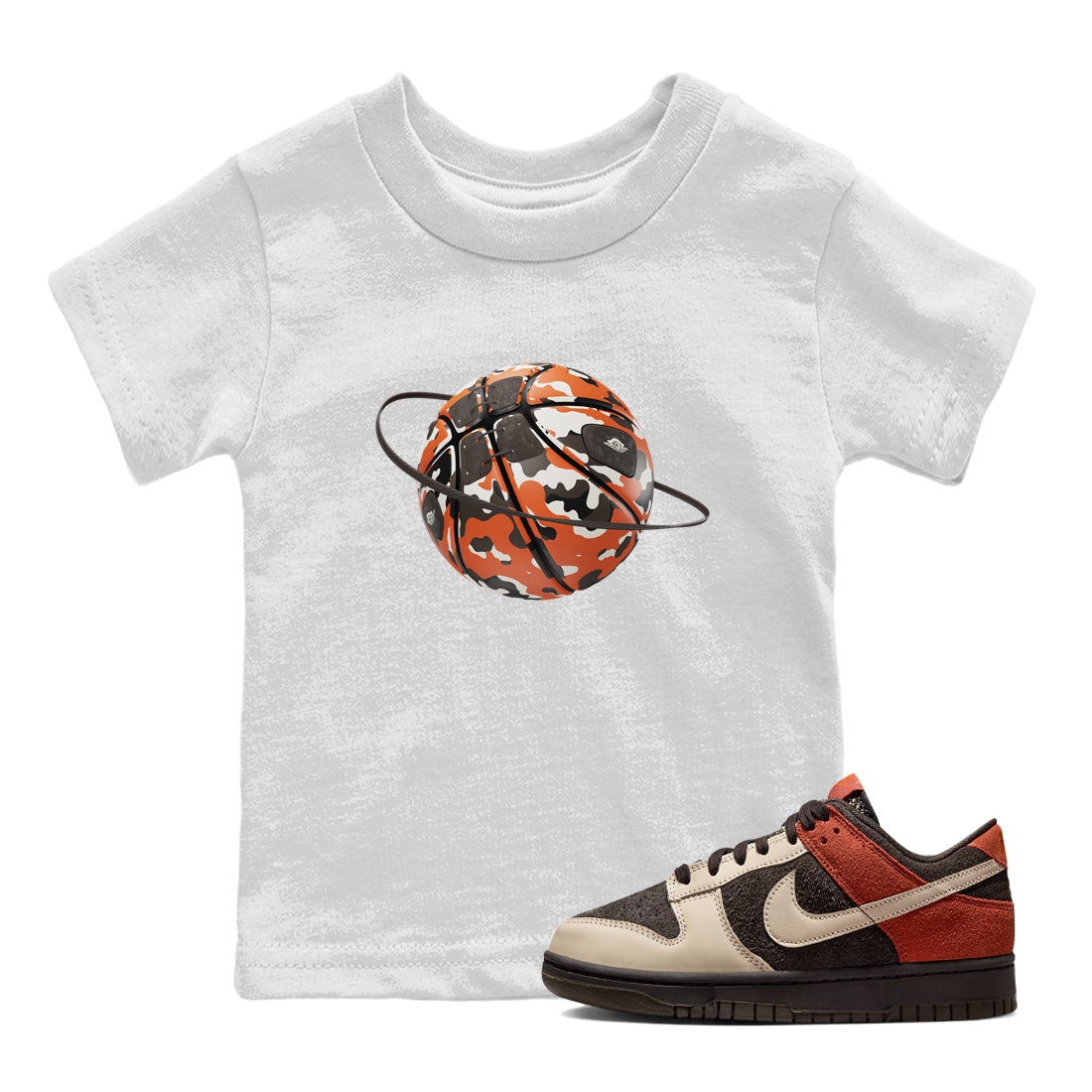 Dunk Red Panda shirt to match jordans Camo Basketball Planet sneaker tees Nike Dunk LowRed Panda Drip Gear Zone Baby Toddler White 1 T-Shirt