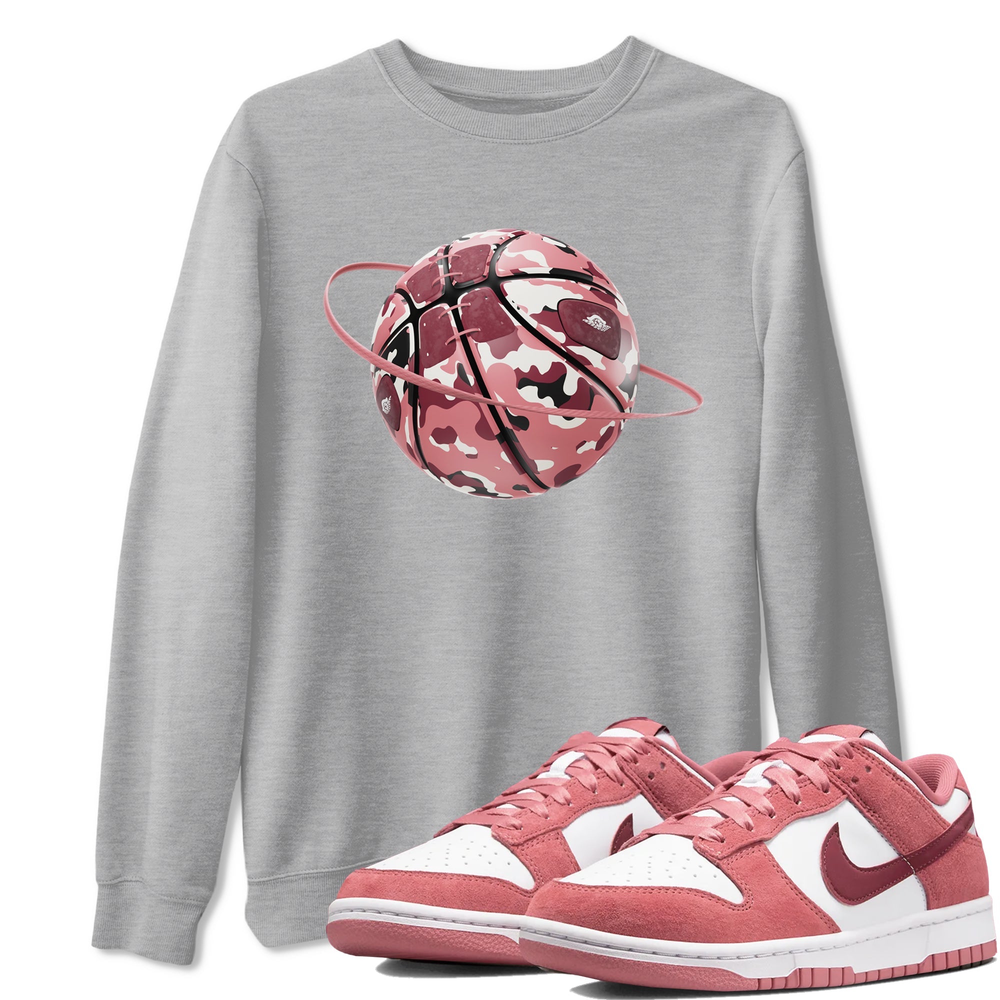 Dunk Valentines Day 2024 shirt to match jordans Camo Basketball Planet sneaker tees Dunk Happy Valentines Day 2024 Drip Gear Zone Unisex Heather Grey 1 T-Shirt