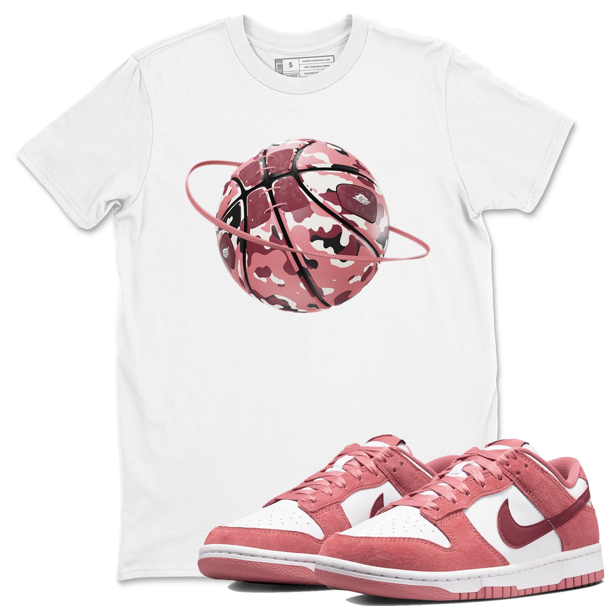 Dunk Valentines Day 2024 shirt to match jordans Camo Basketball Planet sneaker tees Dunk Happy Valentines Day 2024 Drip Gear Zone Unisex White 1 T-Shirt