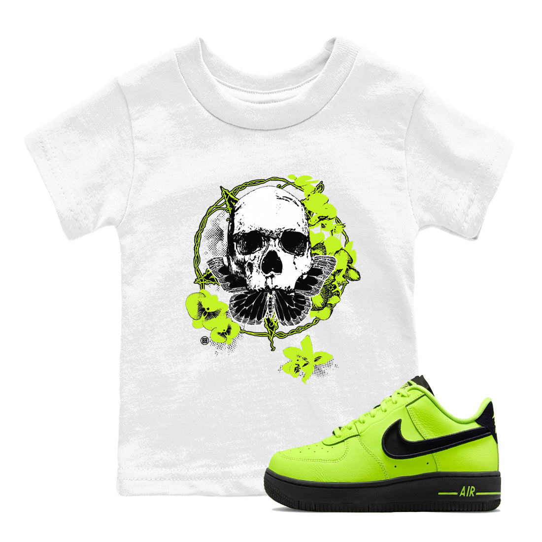 AF1 Volt shirts to match jordans Carpe Diem Skull sneaker match tees Air Force 1 Volt match shoes to clothes Drip Gear Zone Youth Baby White 1 tee