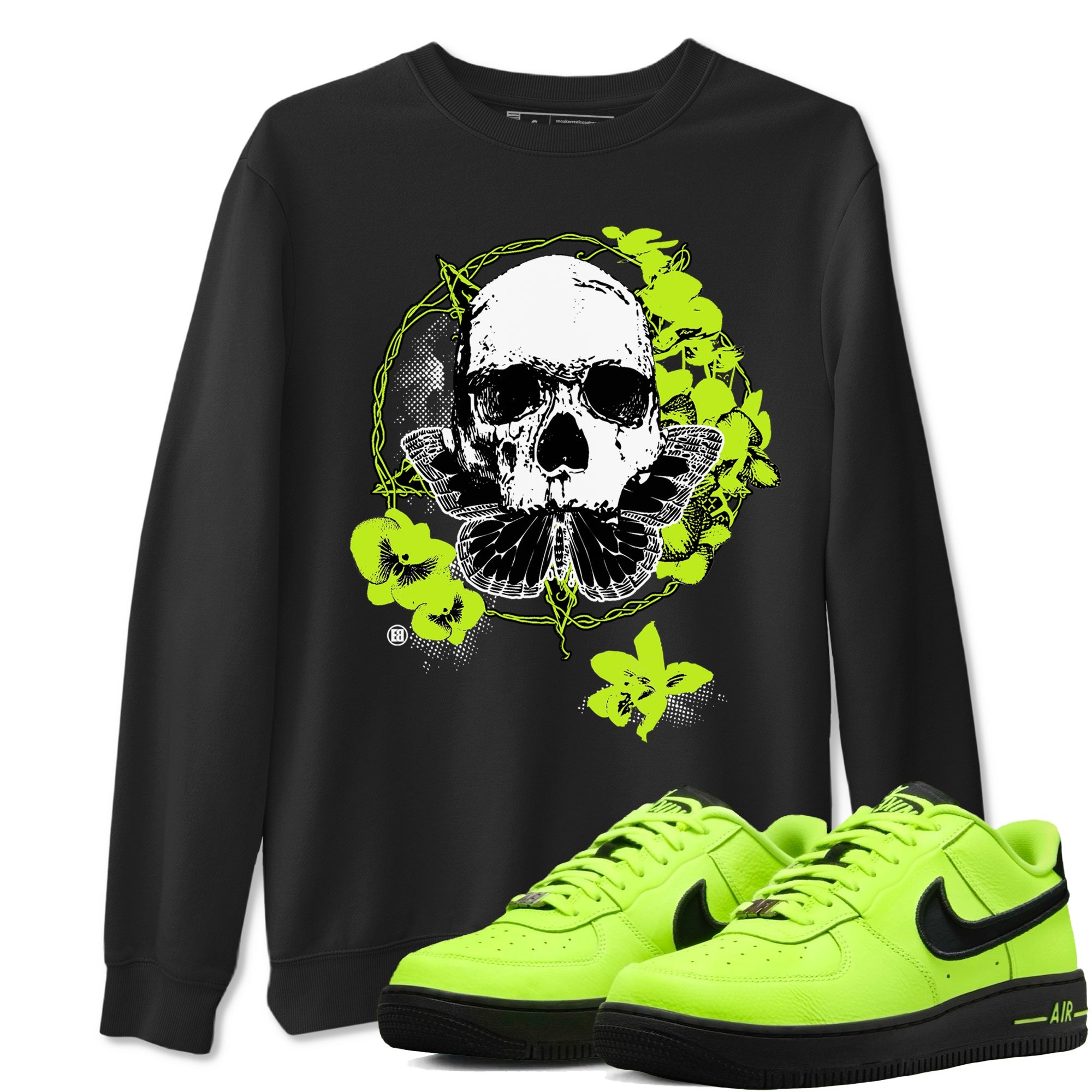 AF1 Volt shirts to match jordans Carpe Diem Skull sneaker match tees Air Force 1 Volt match shoes to clothes Drip Gear Zone unisex cotton Black 1 shirts