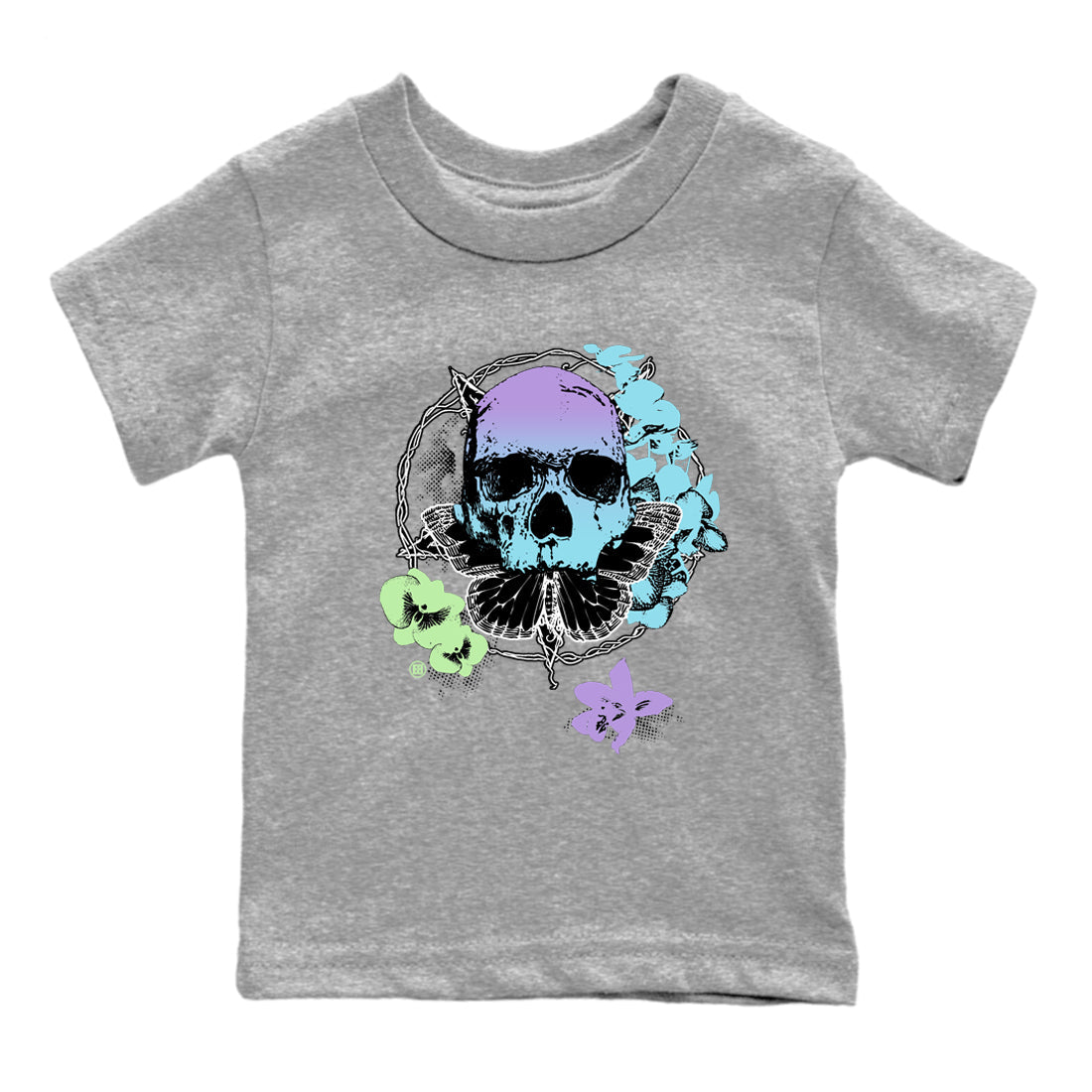 Air Jordan 1 Fortune Fly shirts to match jordans Carpe Diem Skull sneaker match tees Air Jordan 1 Fortune Fly match shoes to clothes Drip Gear Zone Youth Baby Heather Grey 2 tee