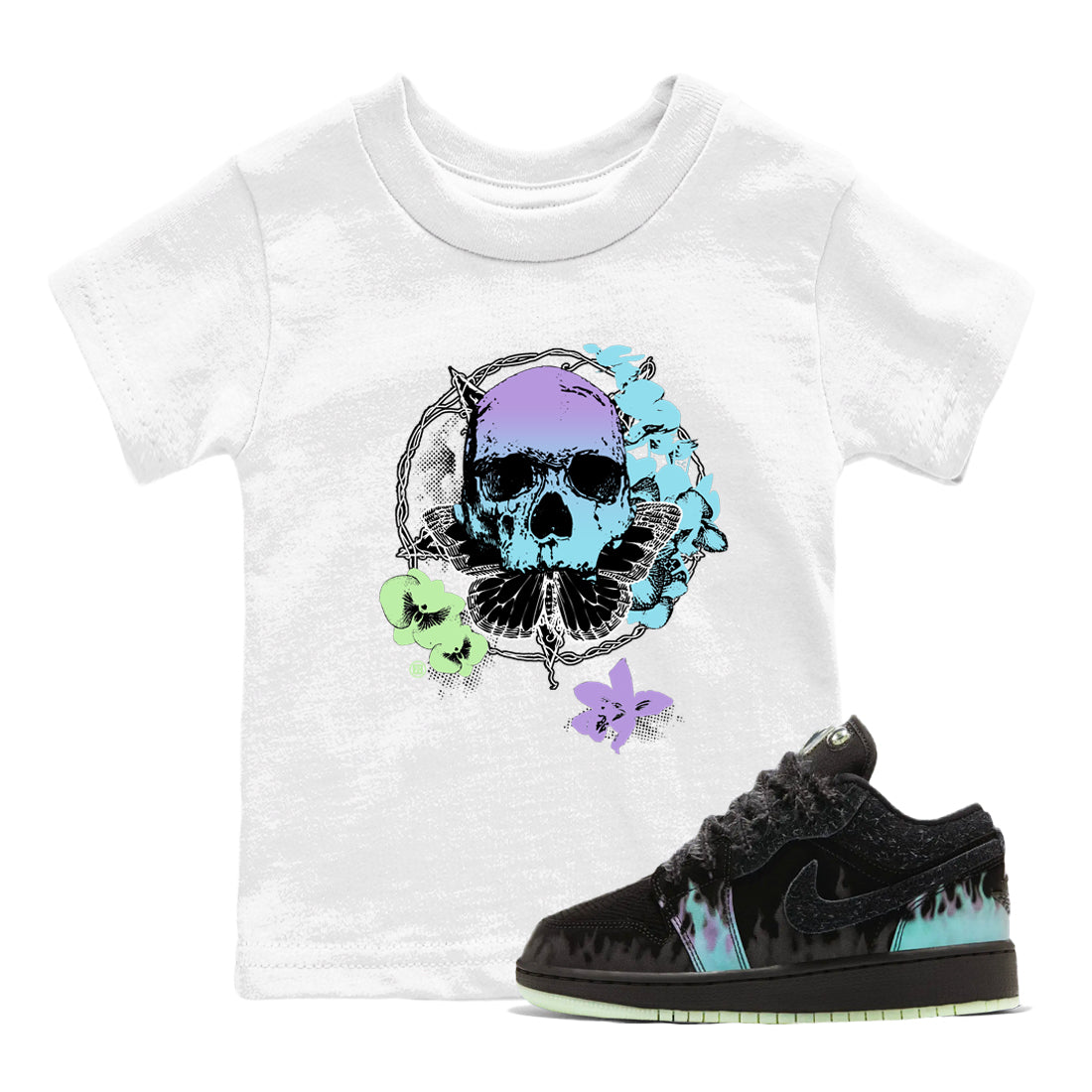 Air Jordan 1 Fortune Fly shirts to match jordans Carpe Diem Skull sneaker match tees Air Jordan 1 Fortune Fly match shoes to clothes Drip Gear Zone Youth Baby White 1 tee